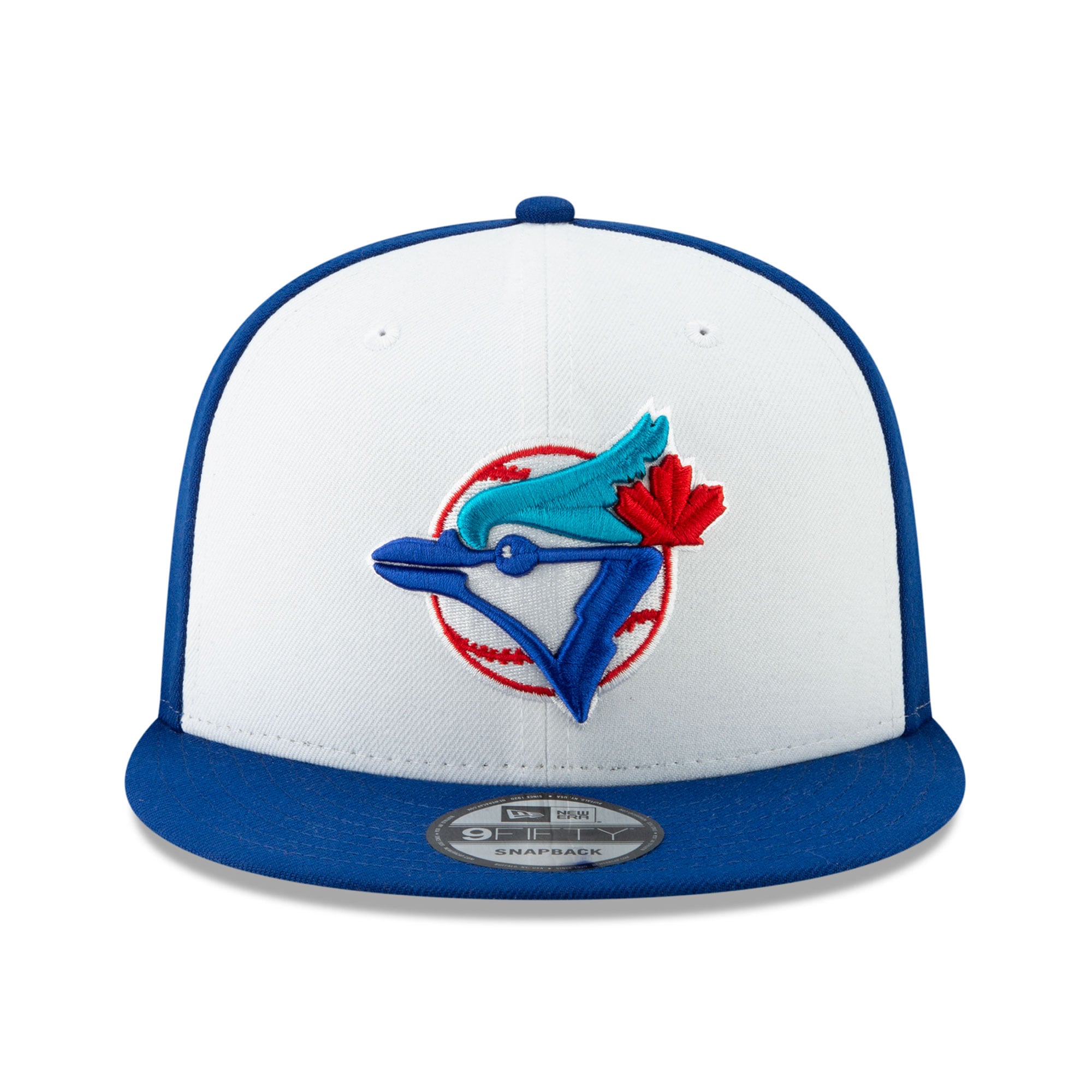 Men's New Era White/Royal Toronto Blue Jays Coop On-Field 9FIFTY Adjustable Hat