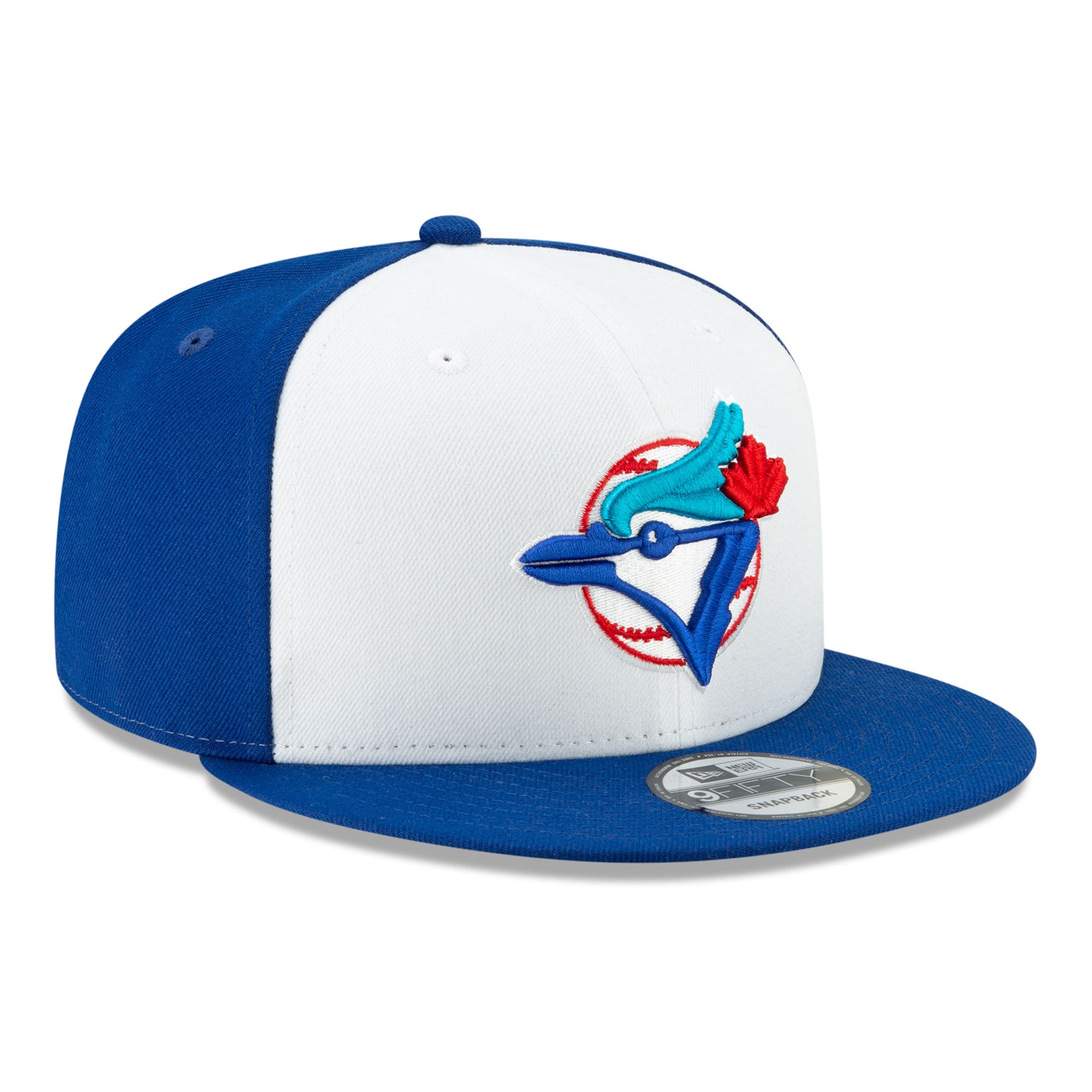 Men's New Era White/Royal Toronto Blue Jays Coop On-Field 9FIFTY Adjustable Hat