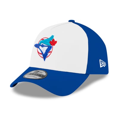 Toronto Blue Jays New Era Coop On-Field 9FORTY A-Frame Adjustable Hat - White/Royal