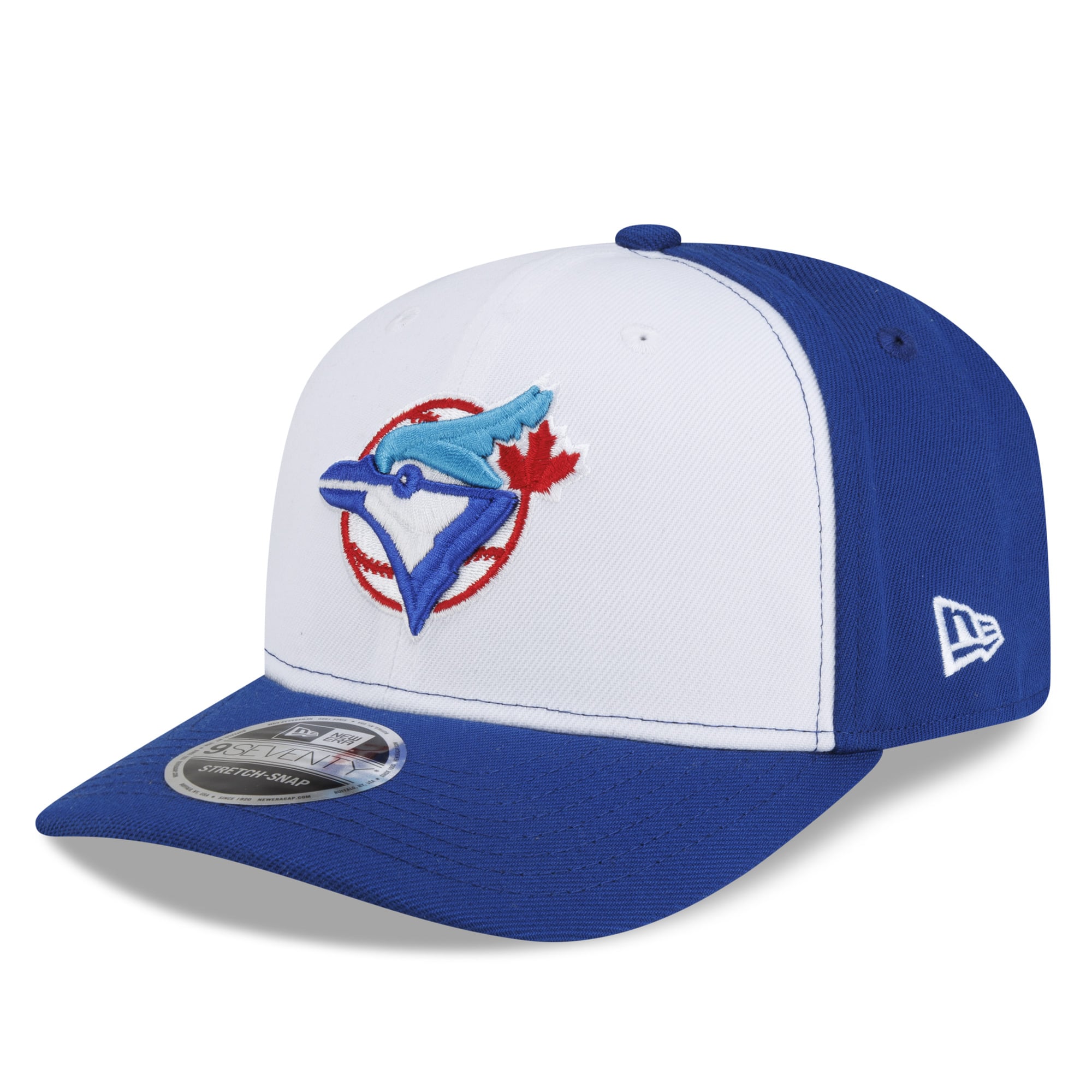 Men's New Era White/Royal Toronto Blue Jays Coop On-Field 9SEVENTY Stretch-Snap Hat