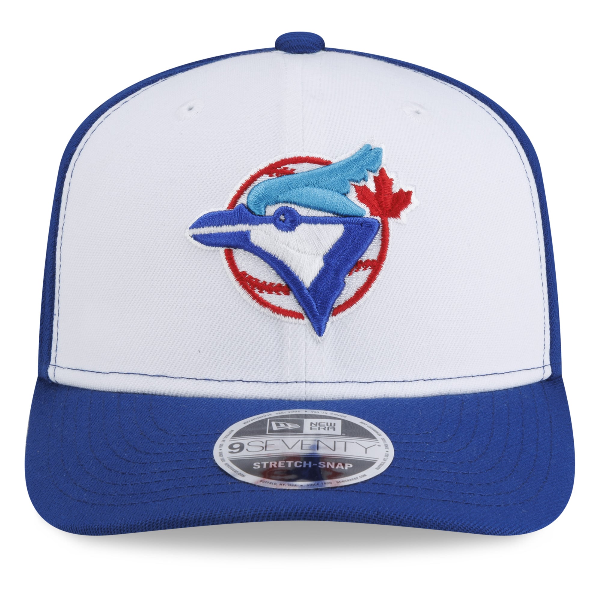 Men's New Era White/Royal Toronto Blue Jays Coop On-Field 9SEVENTY Stretch-Snap Hat
