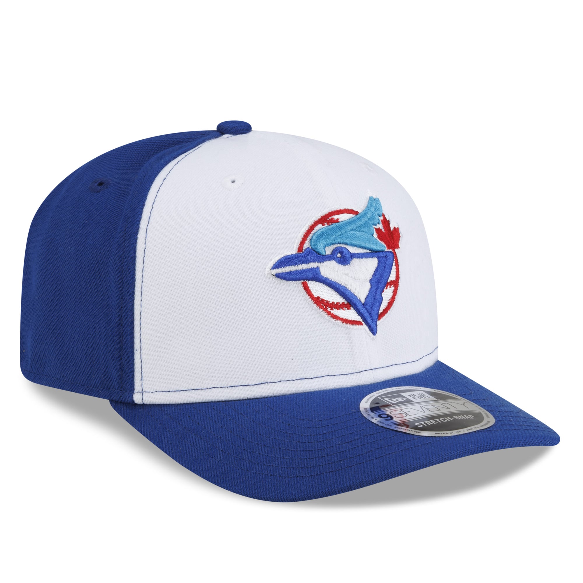 Men's New Era White/Royal Toronto Blue Jays Coop On-Field 9SEVENTY Stretch-Snap Hat