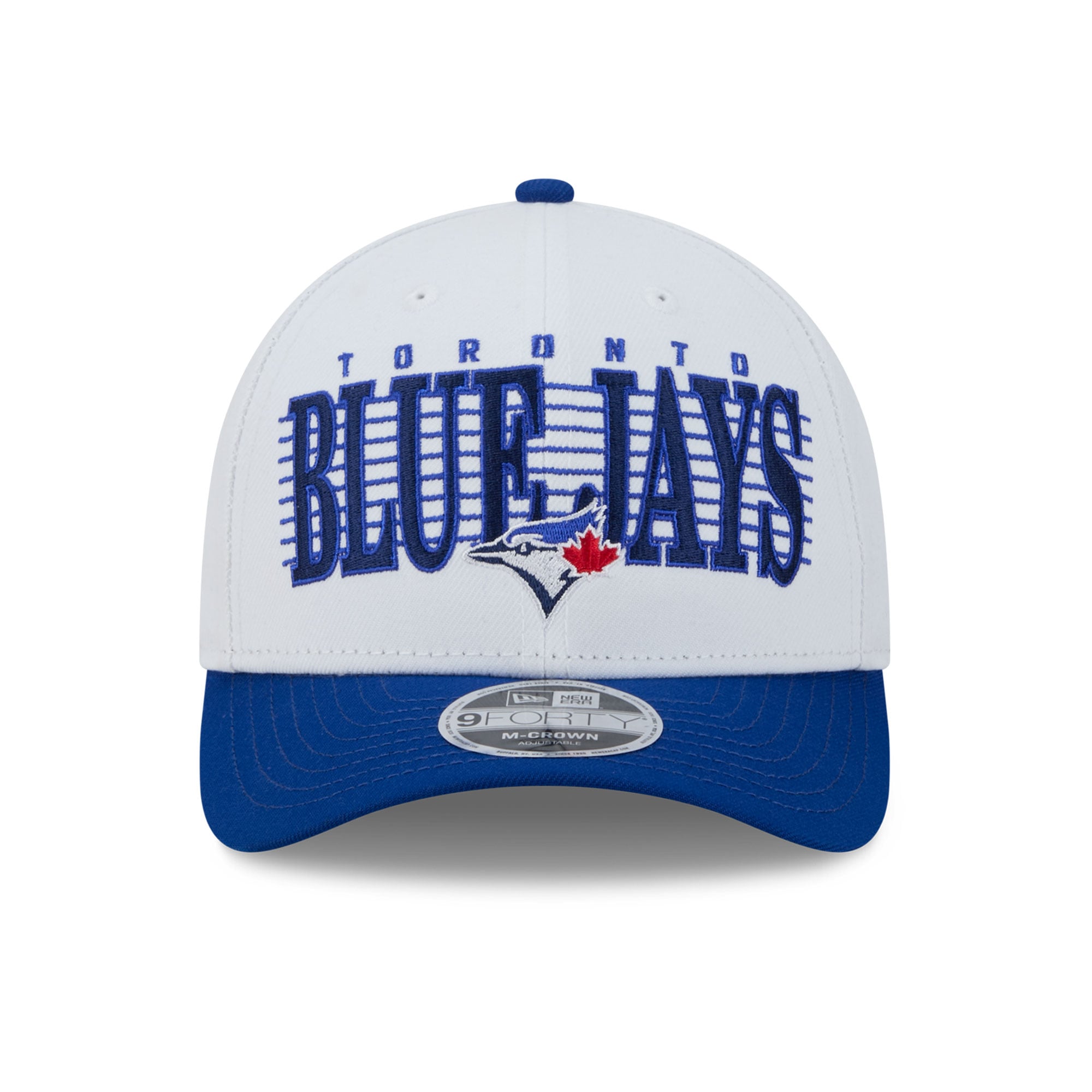Men's New Era White/Royal Toronto Blue Jays Loyal 9FORTY M-Crown Adjustable Hat