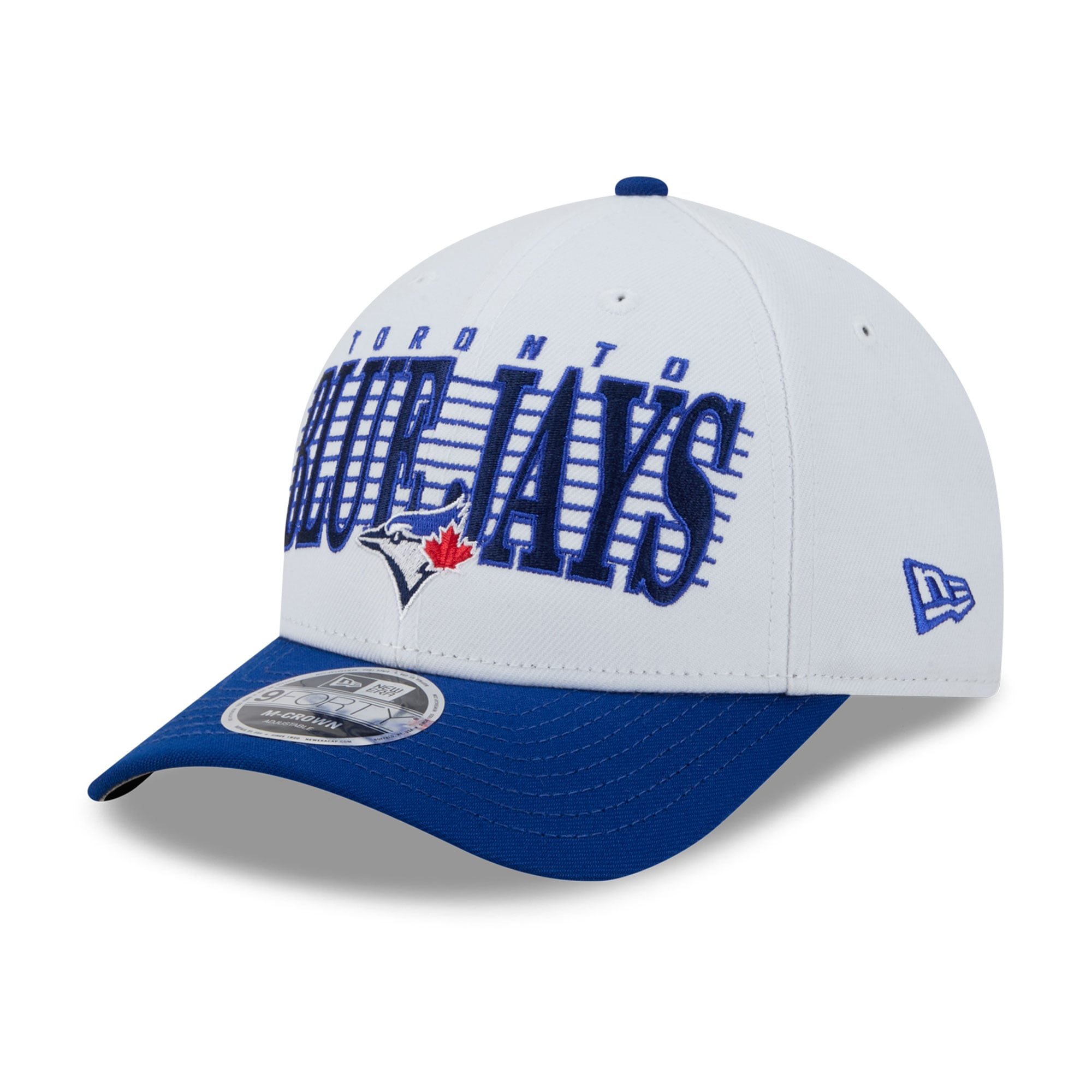 Men's New Era White/Royal Toronto Blue Jays Loyal 9FORTY M-Crown Adjustable Hat