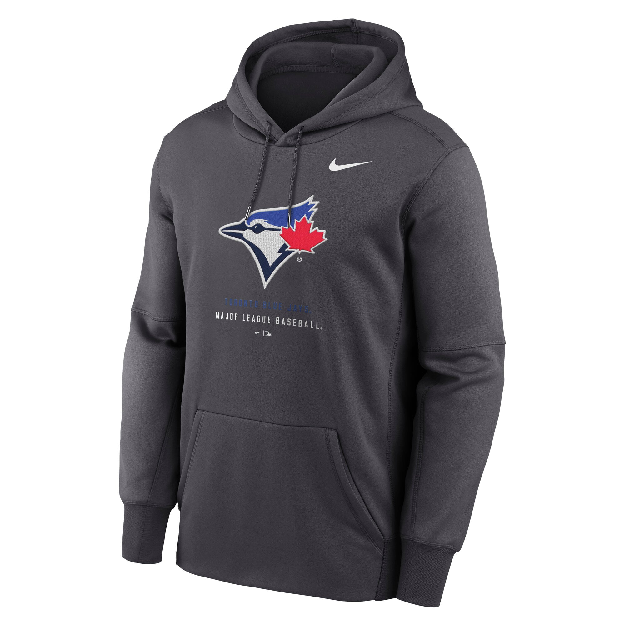 Sweat à capuche Nike Therma-FIT anthracite pour homme, Blue Jays de Toronto
