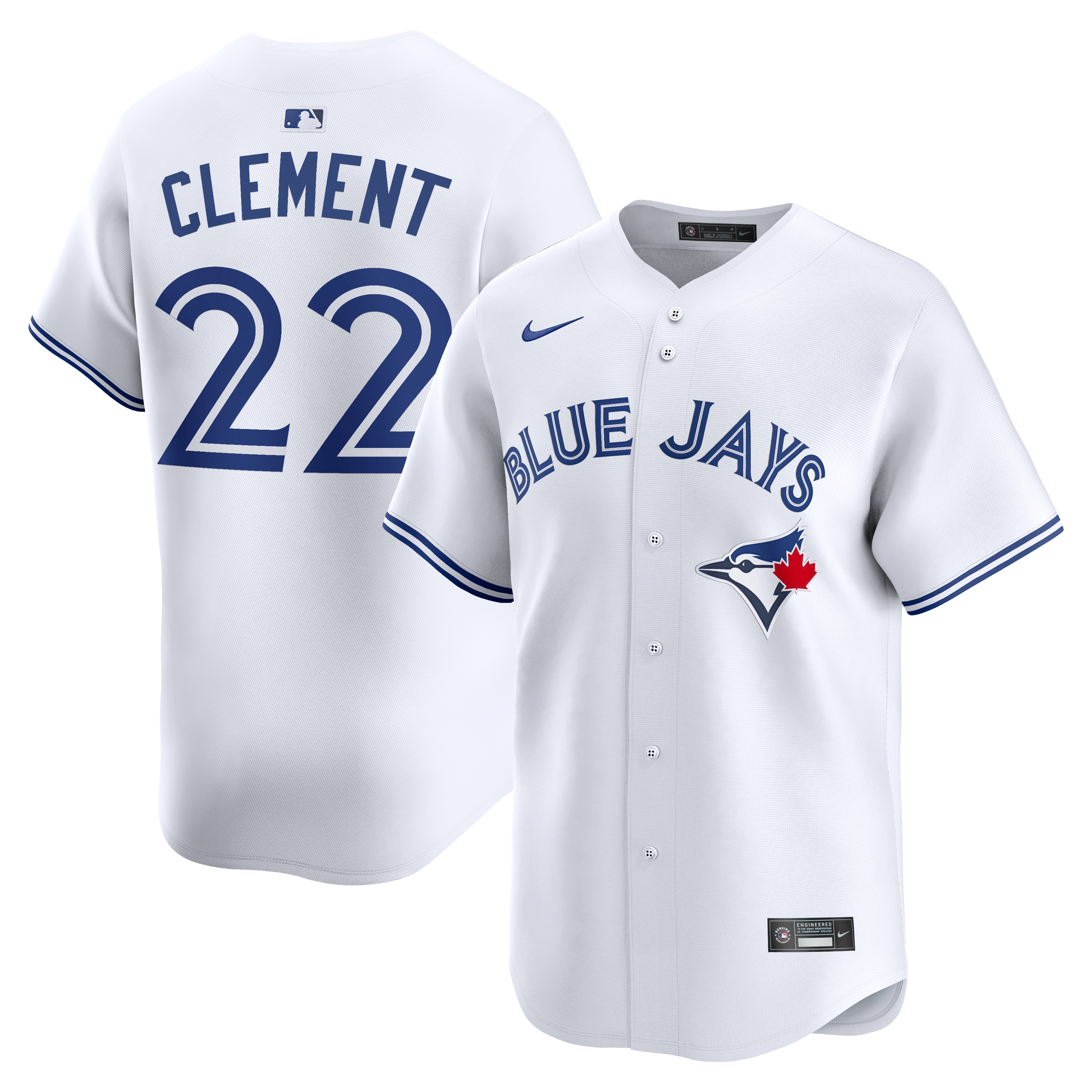 Men's Nike Ernie Clement White Toronto Blue Jays Home Limited Jersey