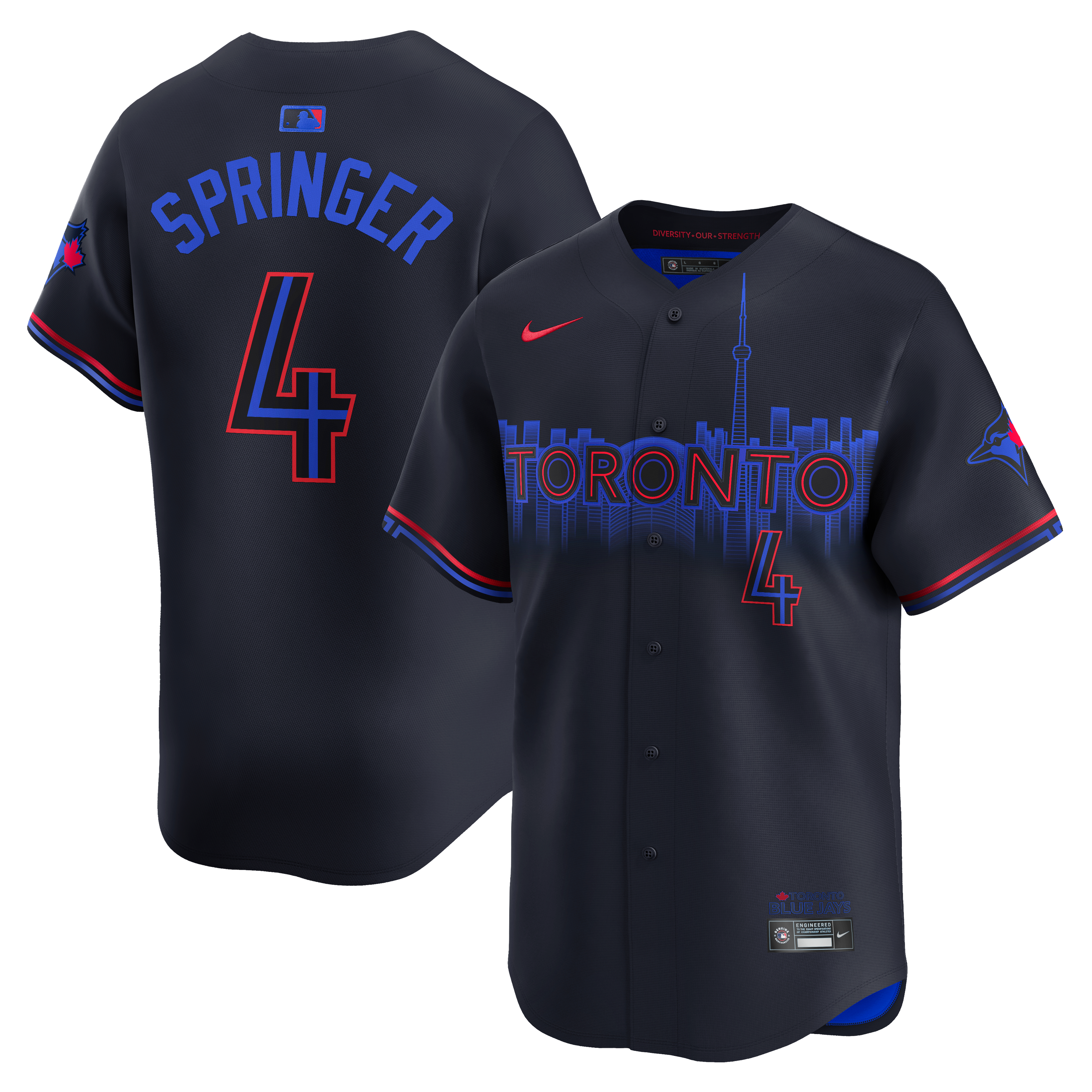 Men's Nike George Springer White Toronto Blue Jays Home Limited Jersey