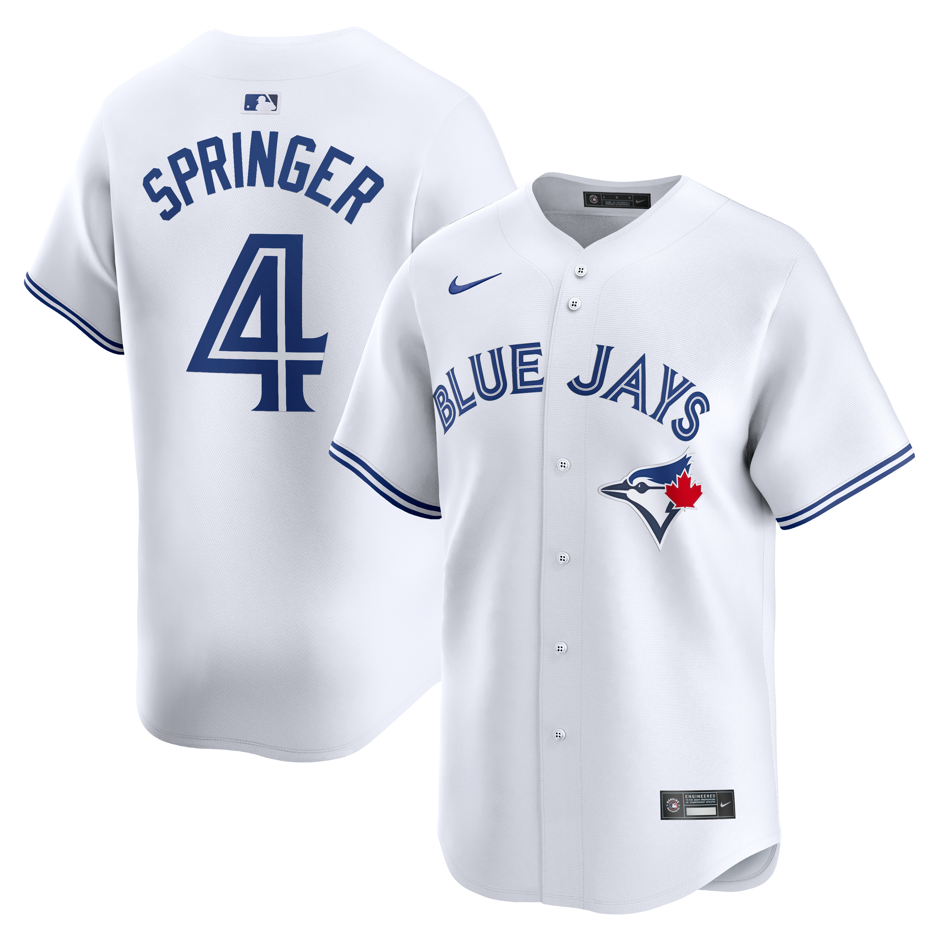 Maillot domicile Nike George Springer blanc des Blue Jays de Toronto (édition limitée) pour homme