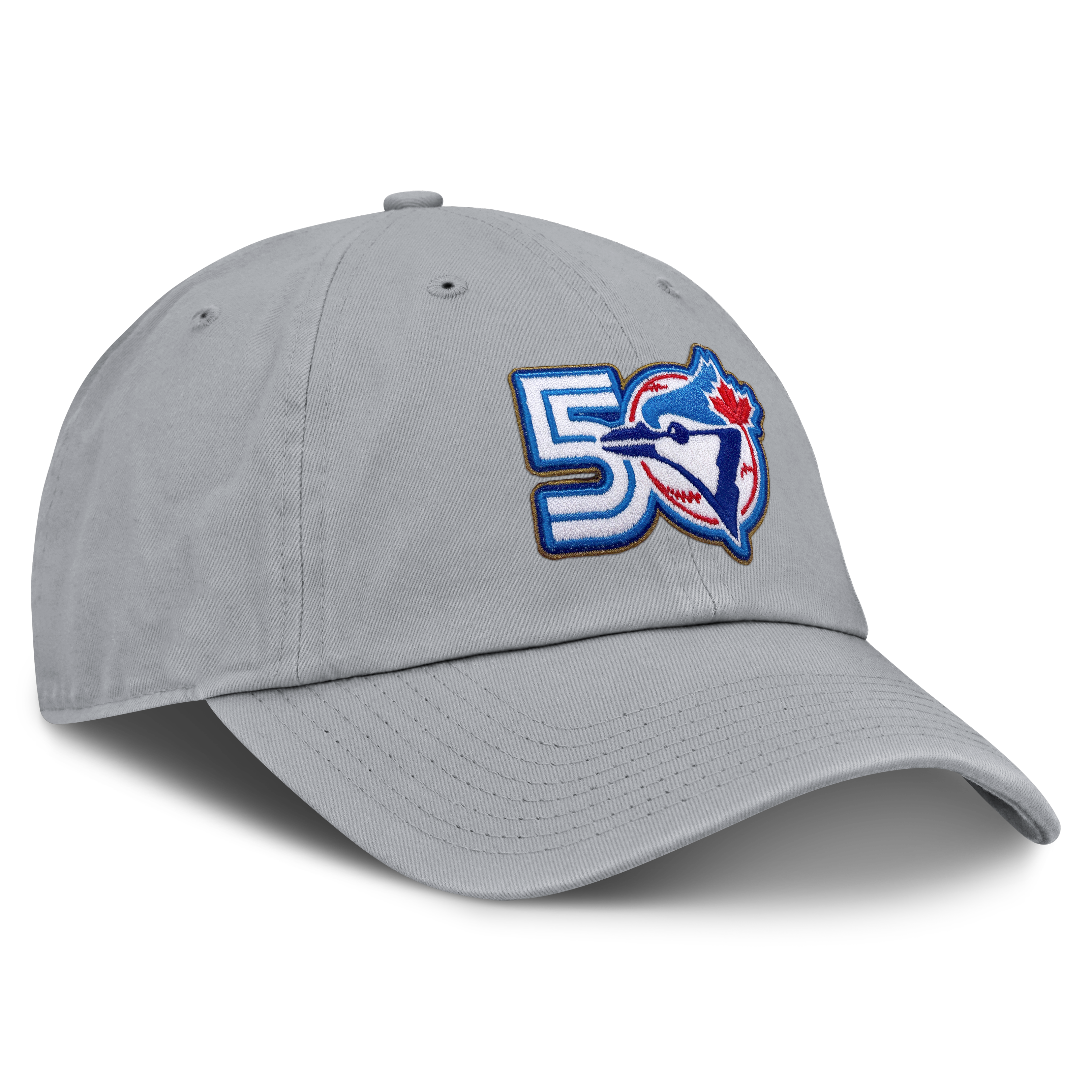 Casquette ajustable Nike grise pour homme, édition spéciale 50e saison des Blue Jays de Toronto
