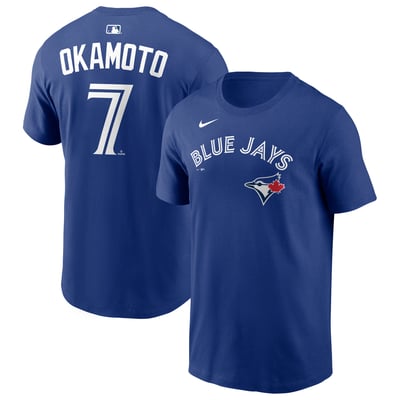 Kazuma Okamoto Toronto Blue Jays Nike Name & Number T-Shirt - Royal