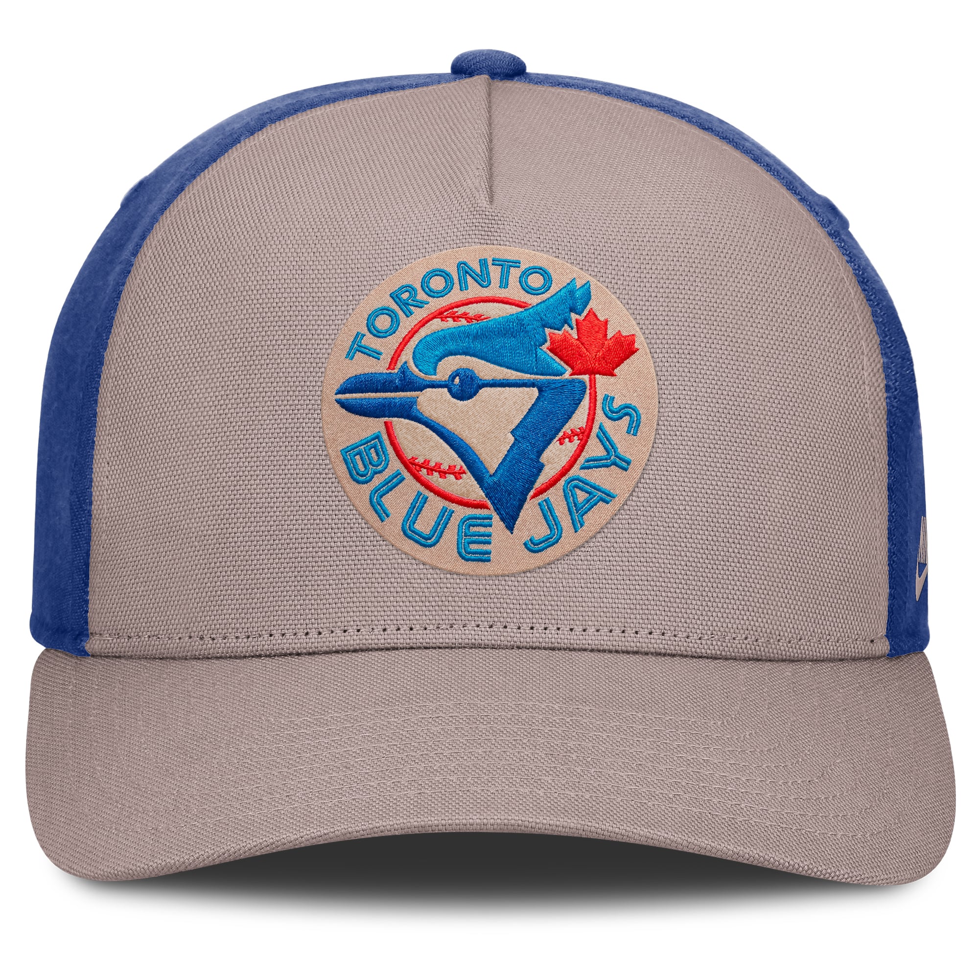 Casquette ajustable Nike pour homme, marron clair/bleu roi, Blue Jays de Toronto, modèle Cooperstown Rise A-Frame