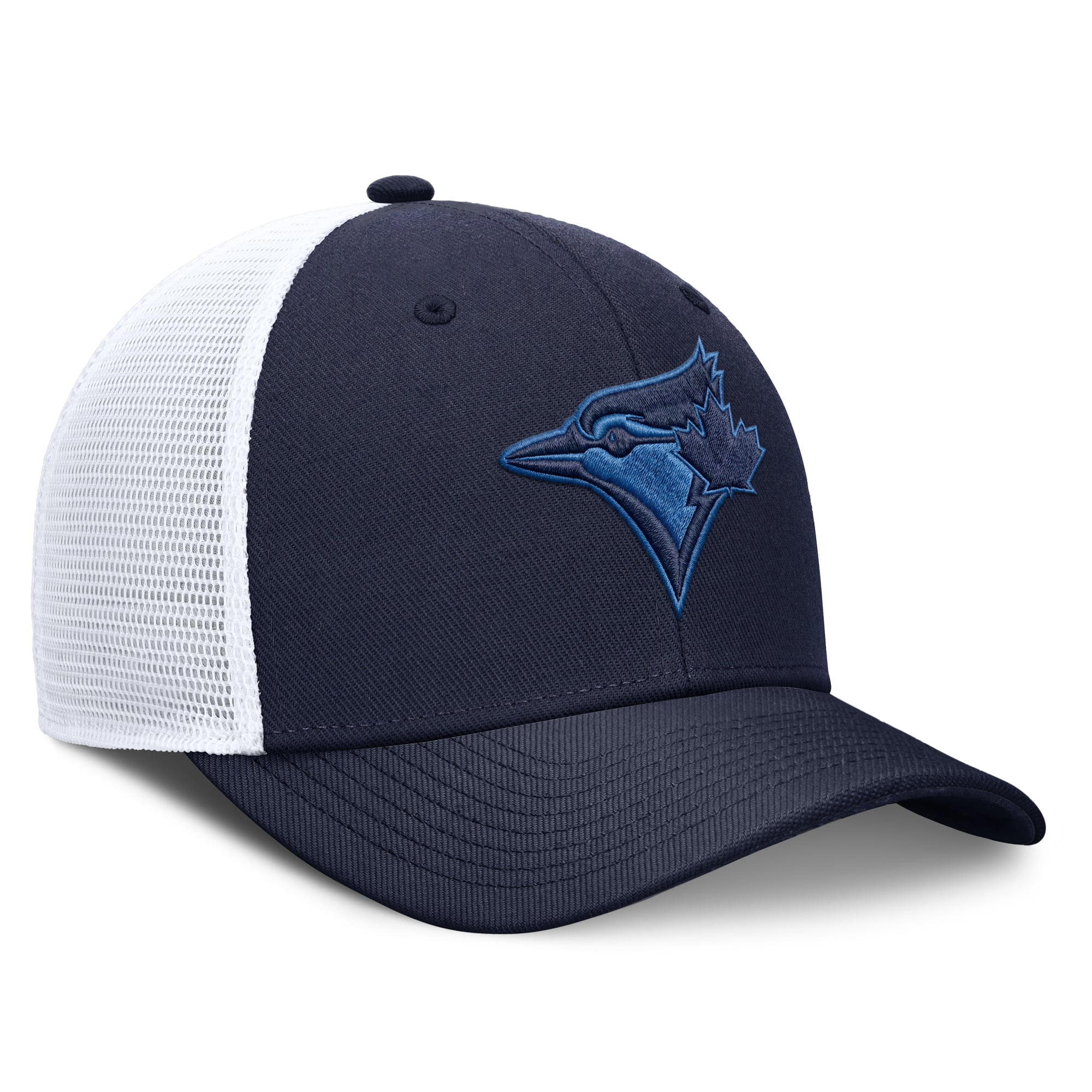 Men's Nike Navy/White Toronto Blue Jays Tonal Rise Trucker Dri-FIT Adjustable Hat