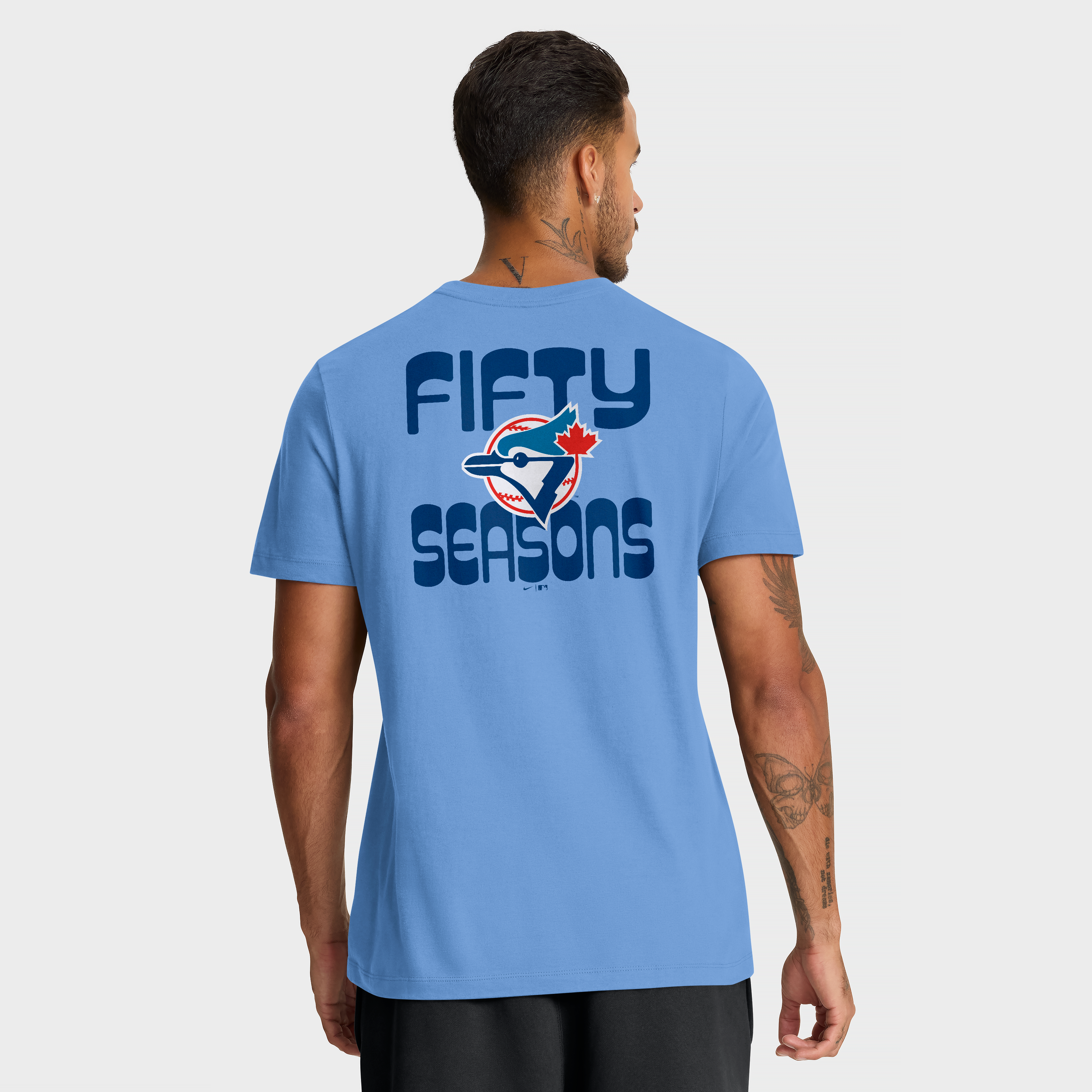 T-shirt Nike bleu poudré pour homme, match d'ouverture de la 50e saison des Blue Jays Toronto