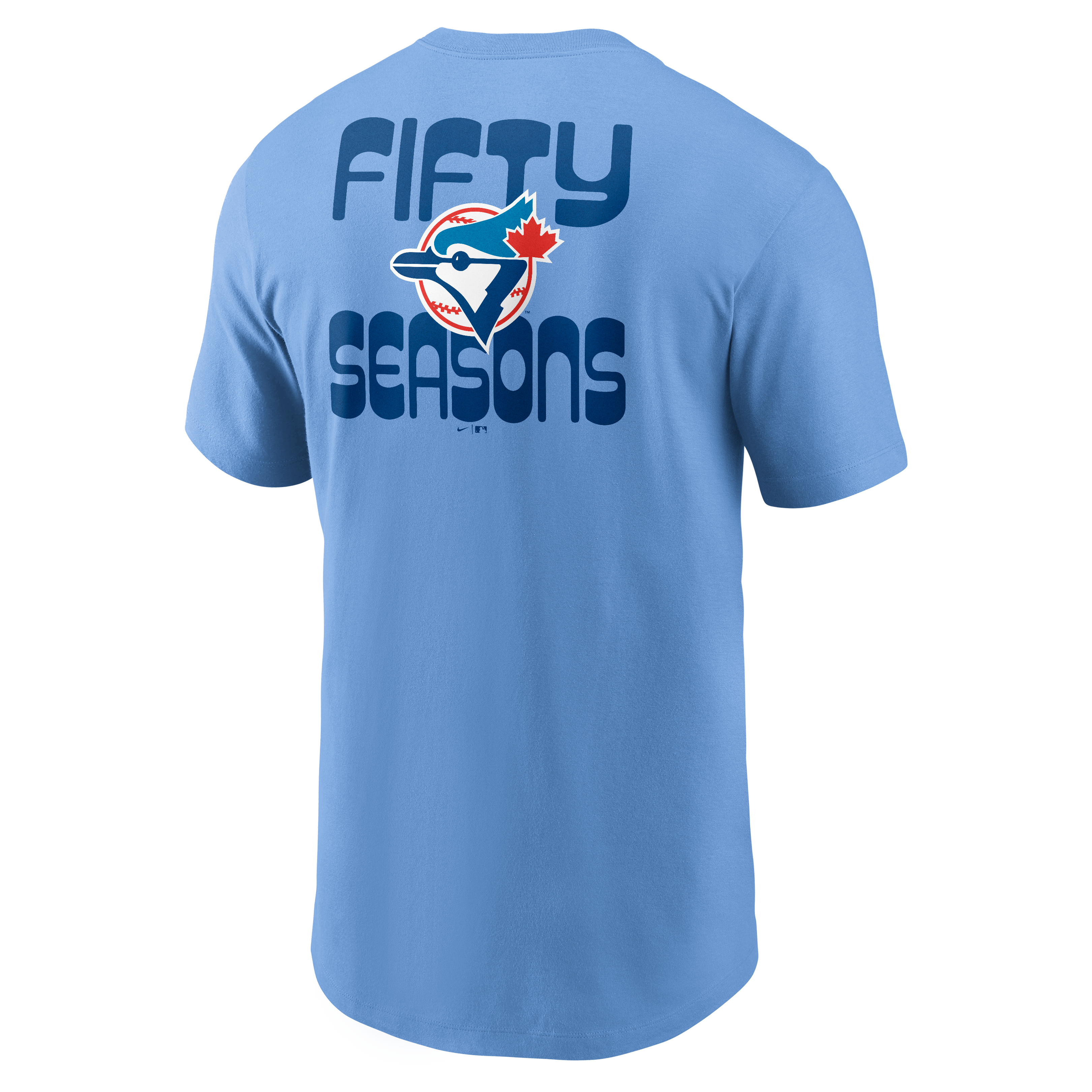 T-shirt Nike bleu poudré pour homme, match d'ouverture de la 50e saison des Blue Jays Toronto