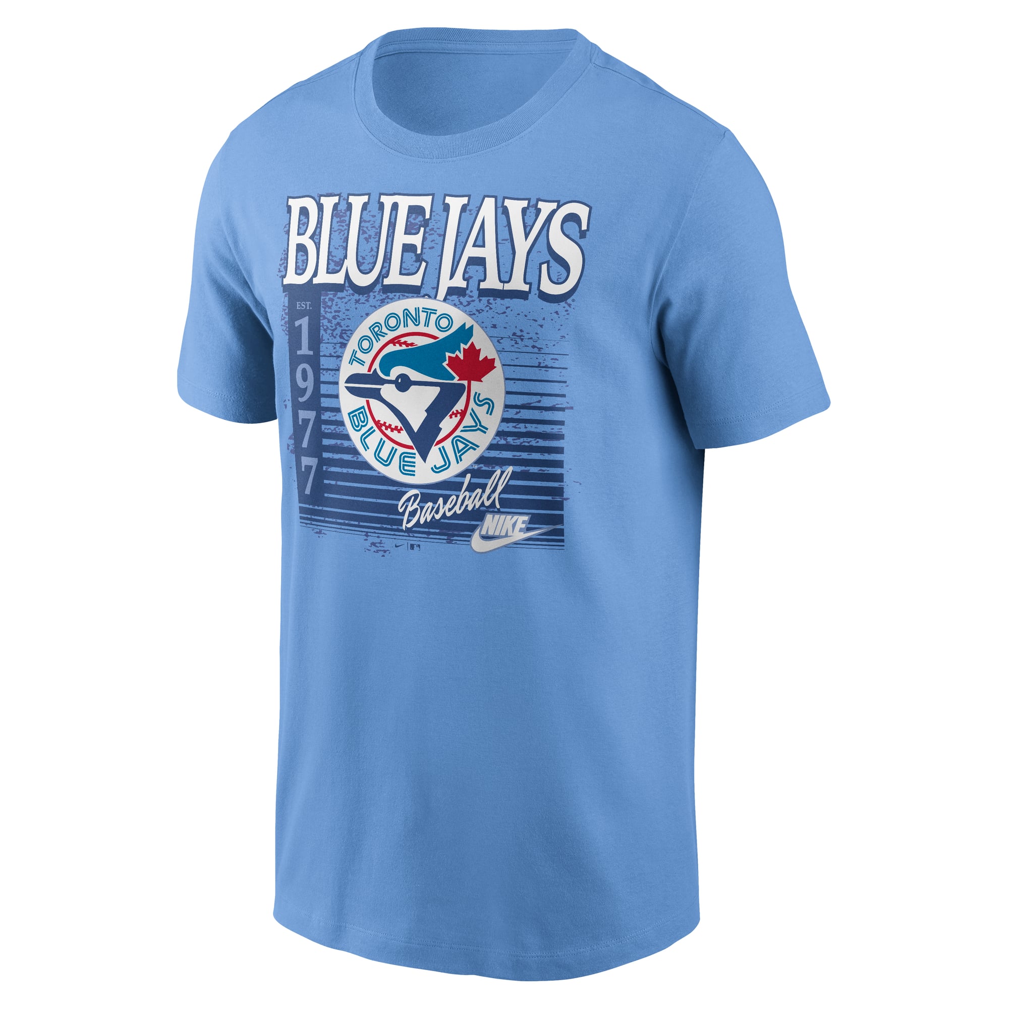 Men's Nike Powder Blue Toronto Jays Cooperstown Logo T-Shirt