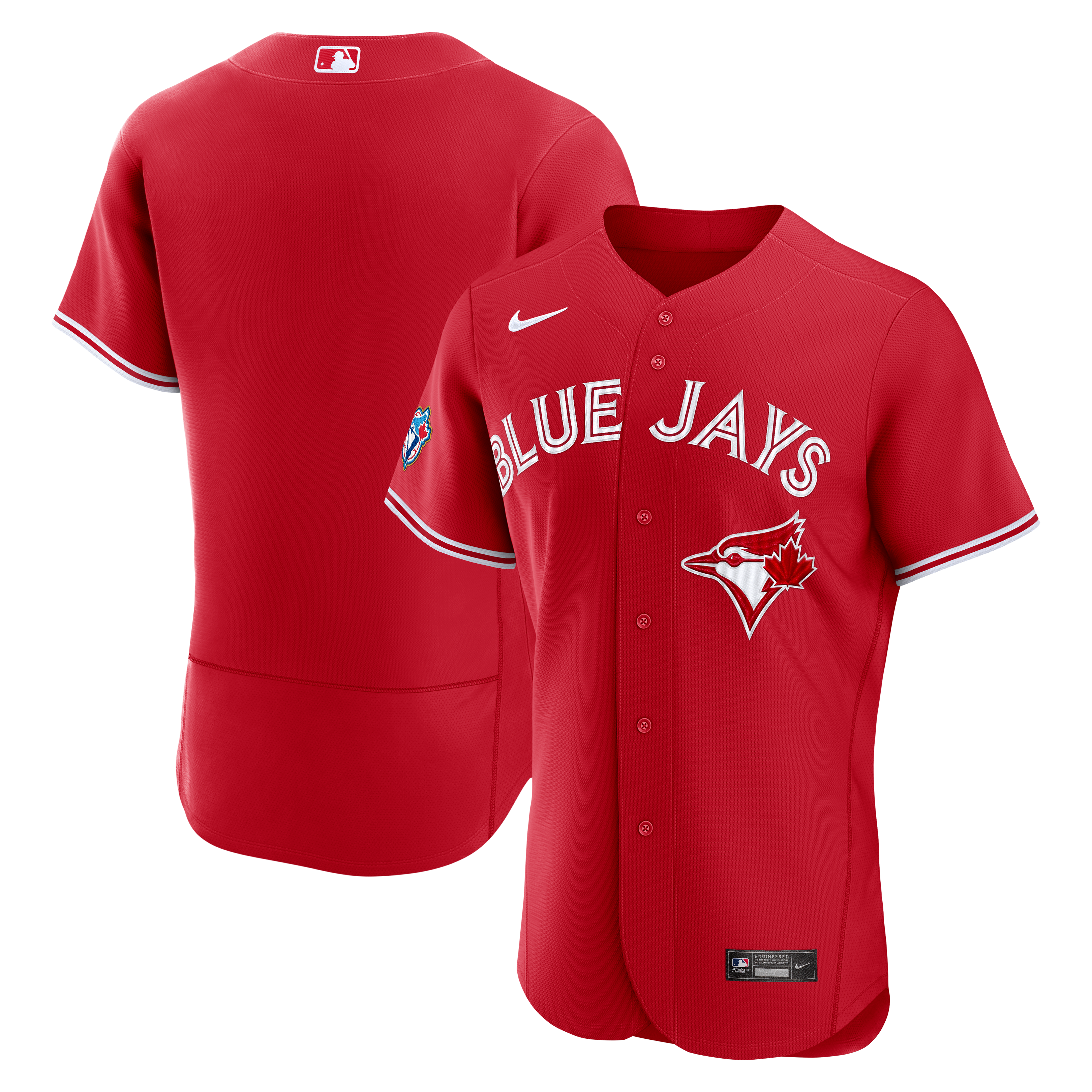 Maillot authentique alternatif rouge Nike des Blue Jays de Toronto pour hommes, 50e anniversaire