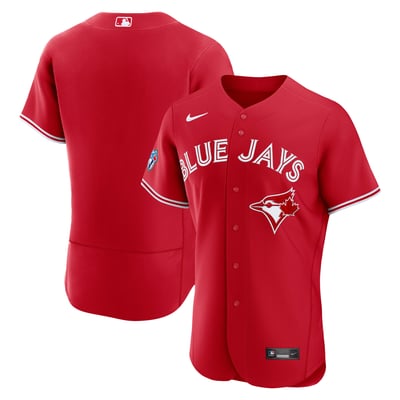  Toronto Blue Jays Nike 50th Anniversary Alternate Authentic Jersey - Red