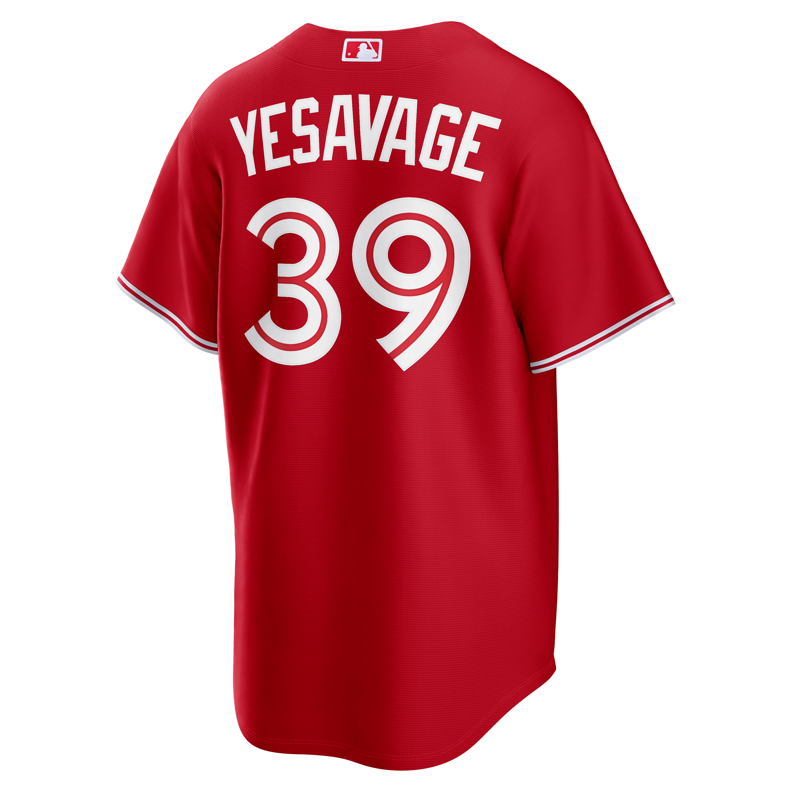 Men's Nike Trey Yesavage Red Toronto Blue Jays Canada Day Replica Jersey