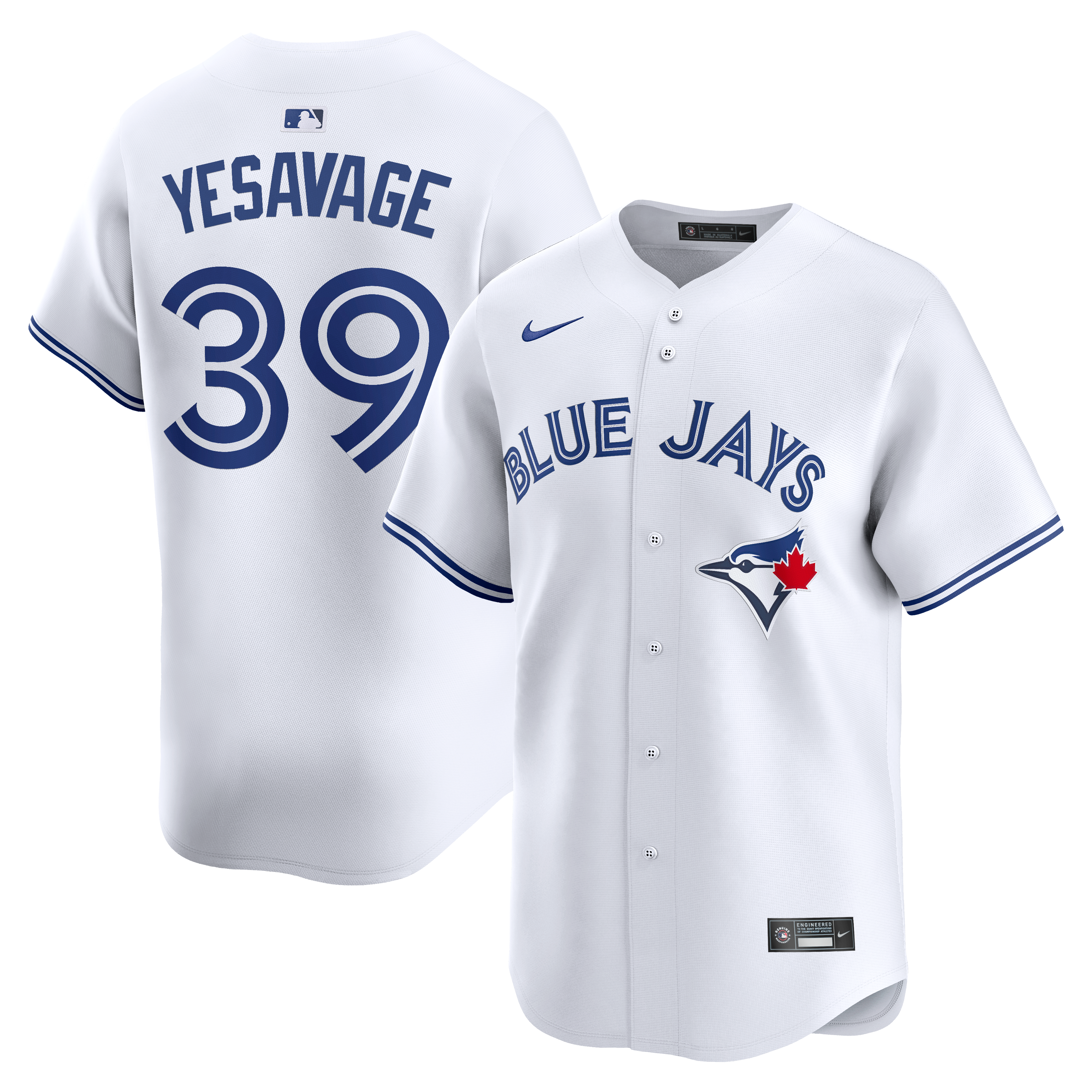 Men's Nike Trey Yesavage White Toronto Blue Jays Home Limited Jersey