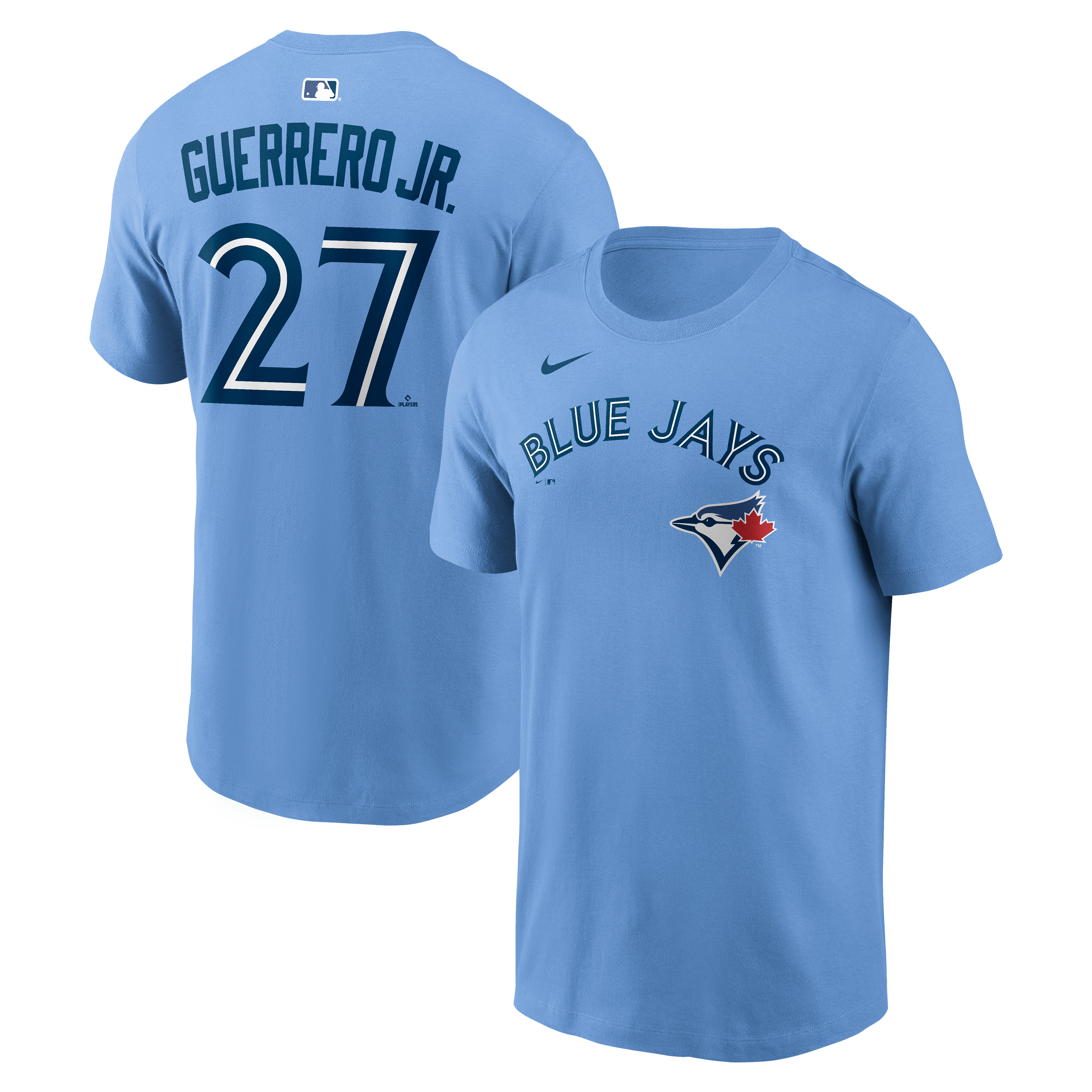 Men's Nike Vladimir Guerrero Jr. Powder Blue Toronto Jays Name & Number T-Shirt