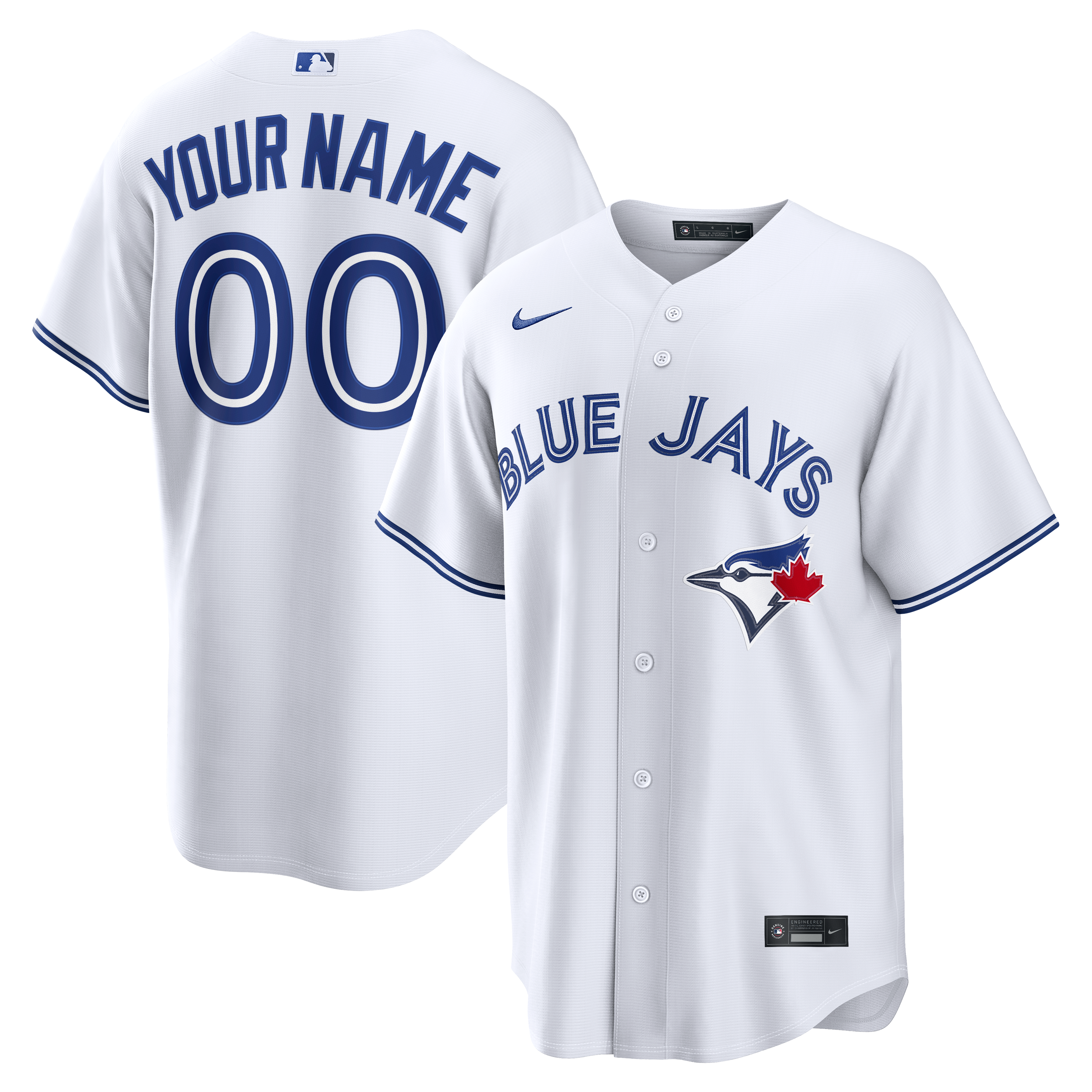 Maillot personnalisé réplique domicile Nike blanc des Blue Jays de Toronto pour homme