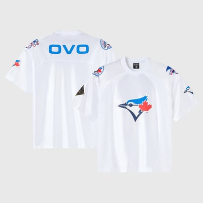 Toronto Blue Jays OVO x MLB Mesh Jersey T-Shirt - White