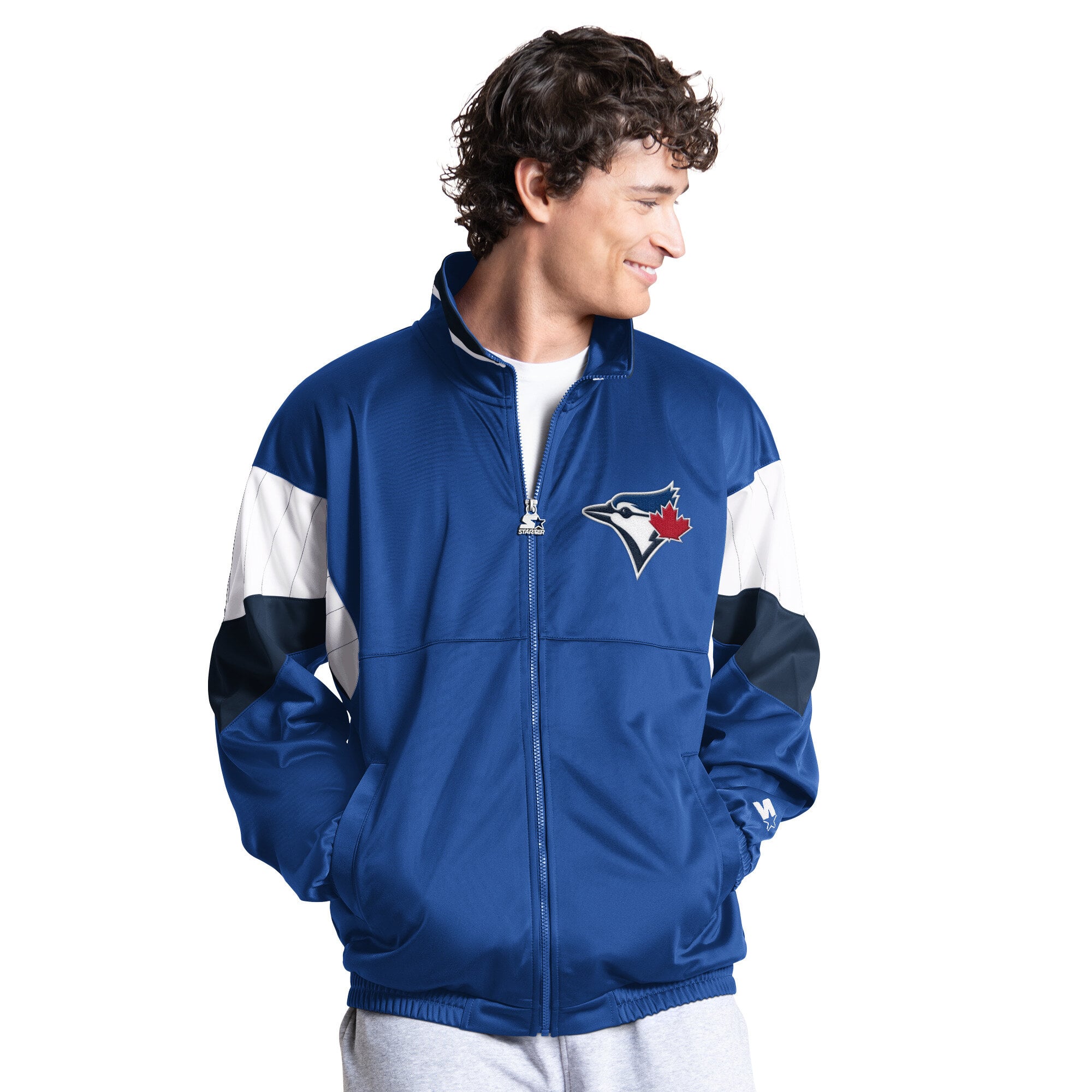 Veste de survêtement zippée Starter Blue Toronto Jays Legacy pour homme
