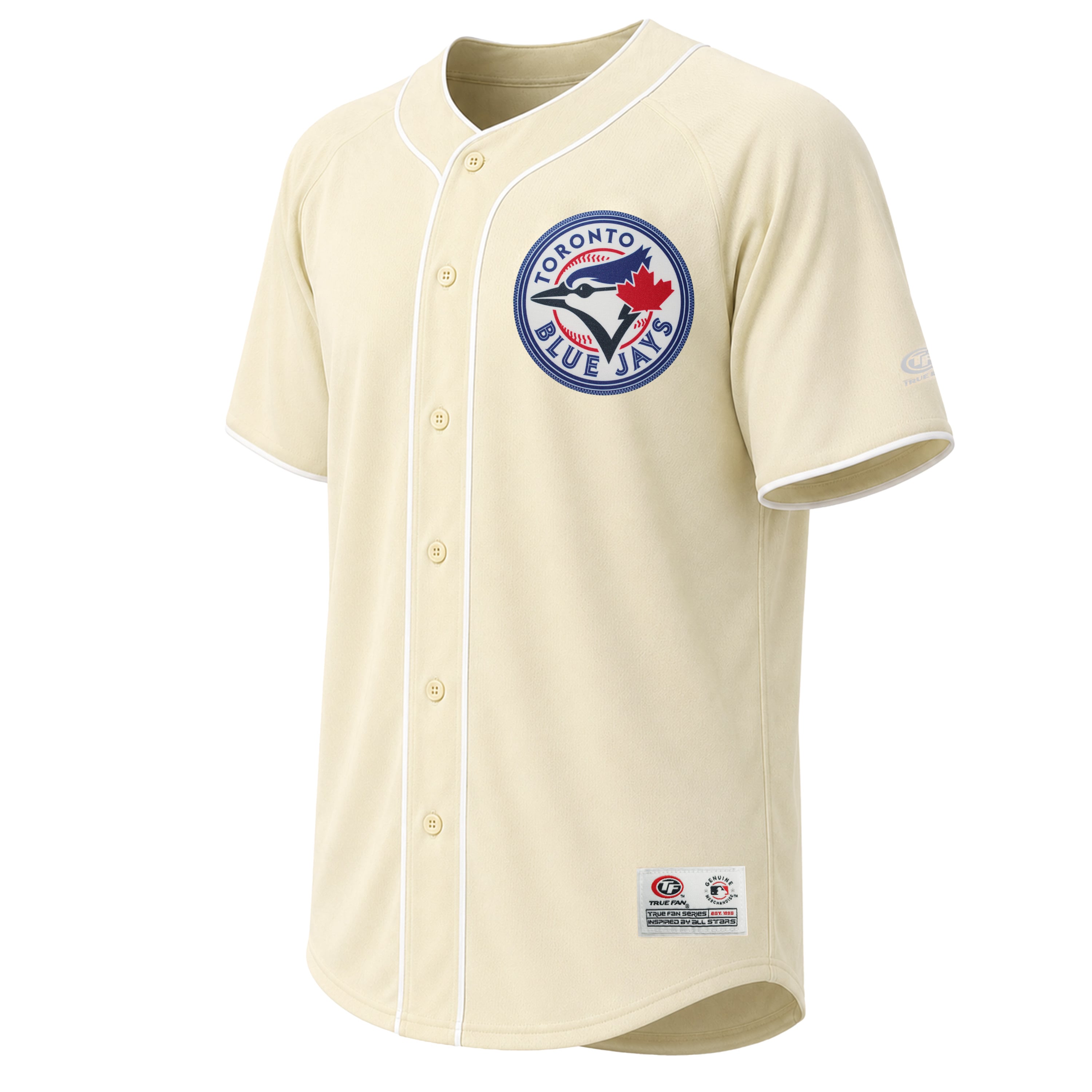 Maillot de mode des Blue Jays Toronto pour hommes, couleur crème.