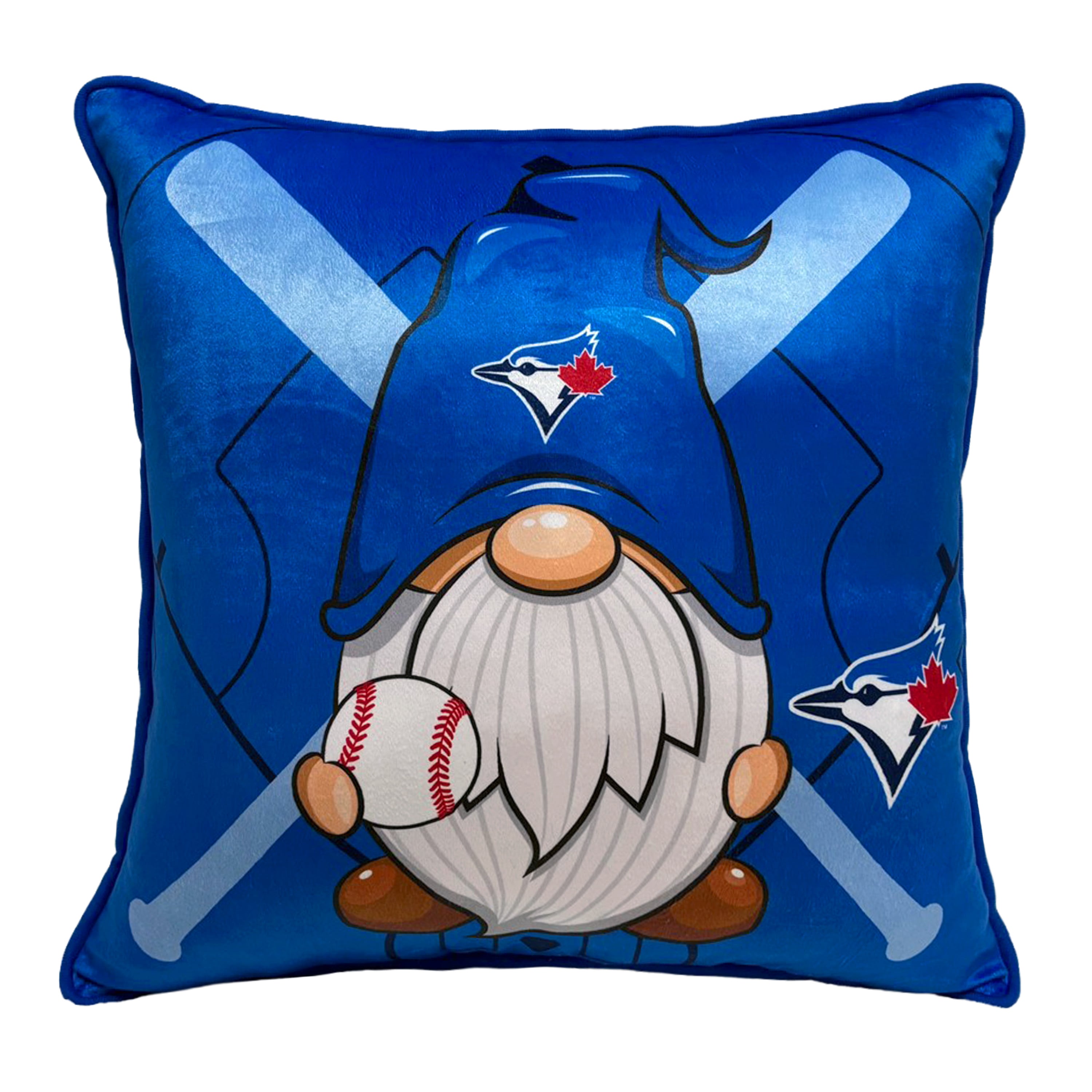 Coussin décoratif de gnome de Noël Nemcor Toronto Blue Jays 18 po x 18 po