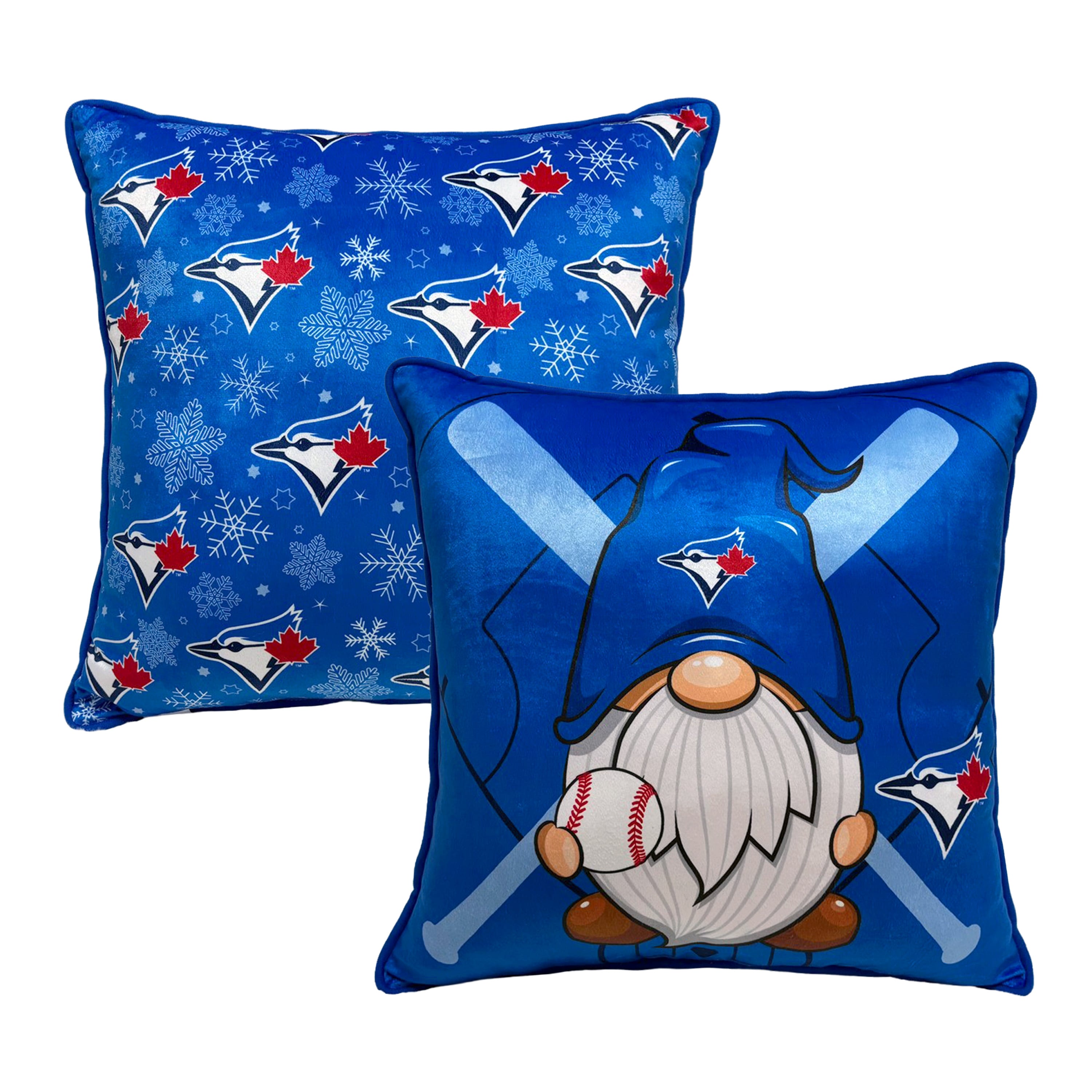 Coussin décoratif de gnome de Noël Nemcor Toronto Blue Jays 18 po x 18 po