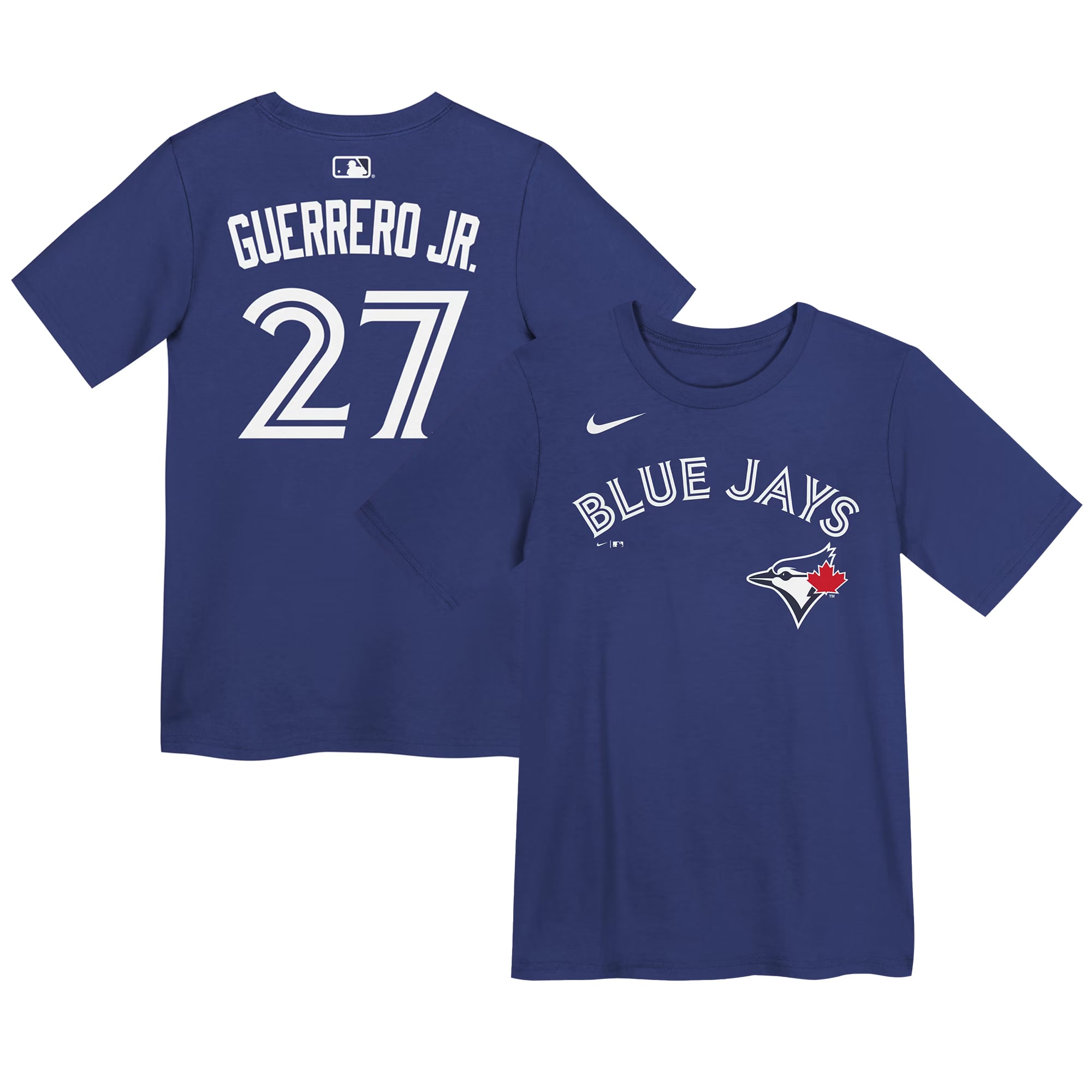 T-shirt Nike Royal Toronto Blue Jays pour enfants d'âge préscolaire avec nom et numéro