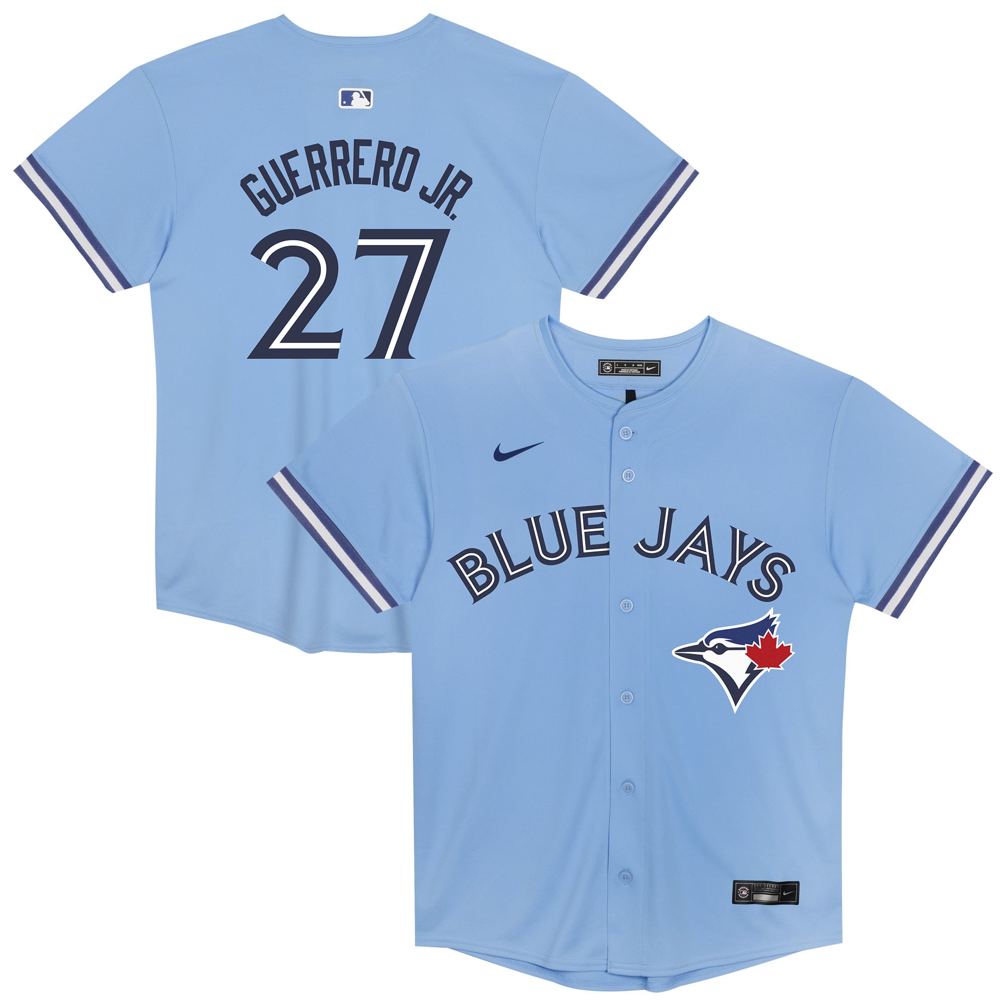 Maillot de match alternatif Nike Vladimir Guerrero Jr. bleu poudré des Blue Jays Toronto pour enfants d'âge préscolaire