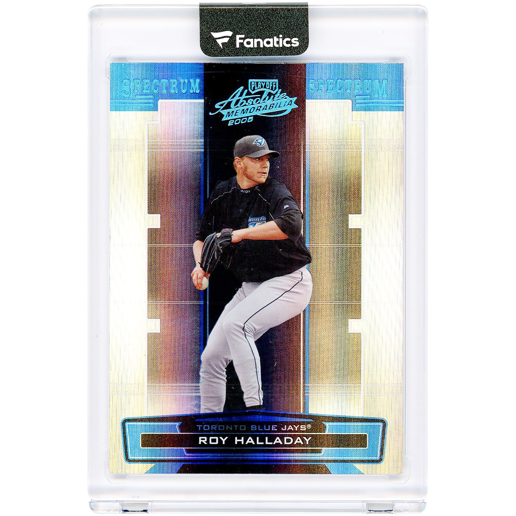 Carte Roy Halladay des Blue Jays de Toronto, séries éliminatoires de 2008, Absolute Memorabilia Spectrum n° 75, n° 1/1