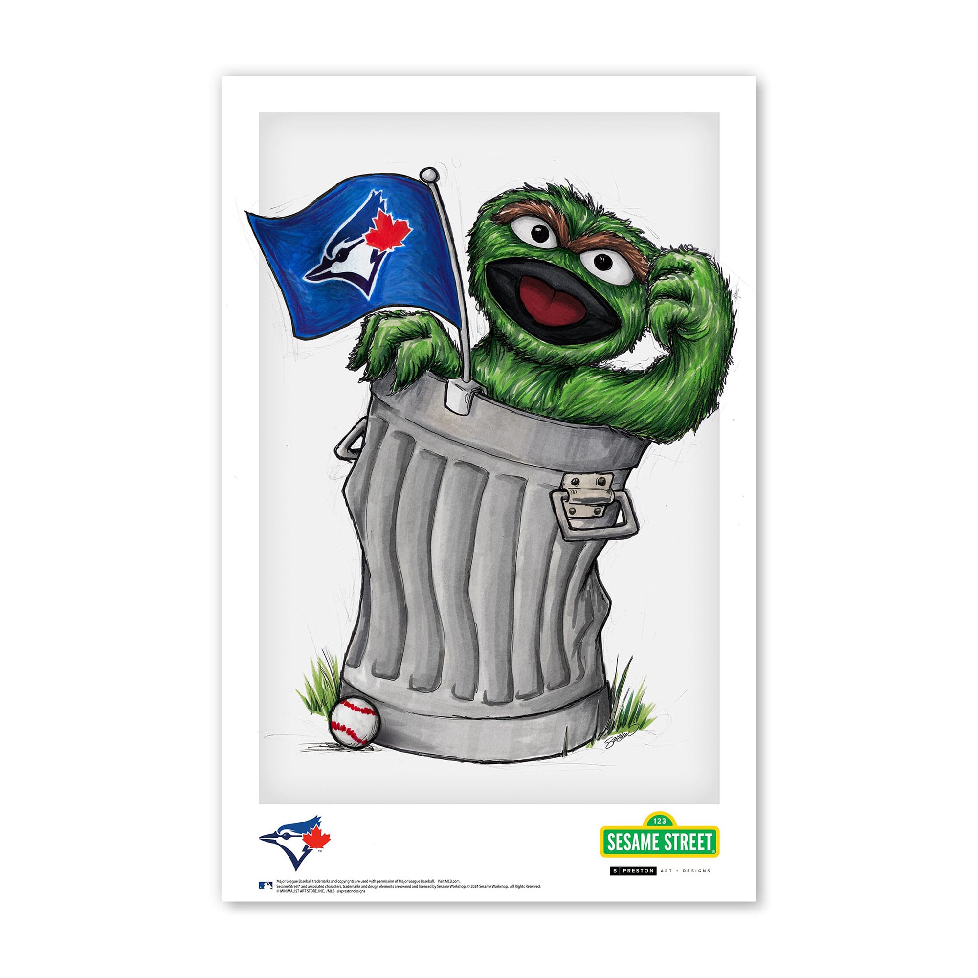 Toronto Blue Jays 11" x 17" Sesame Street Print