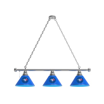Toronto Blue Jays 3-Shade Billiard Light with Chrome Fixture