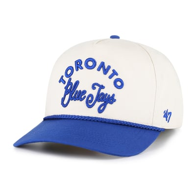 Toronto Blue Jays '47 Unisex Rope Script Hitch Adjustable Hat - Natural/Royal