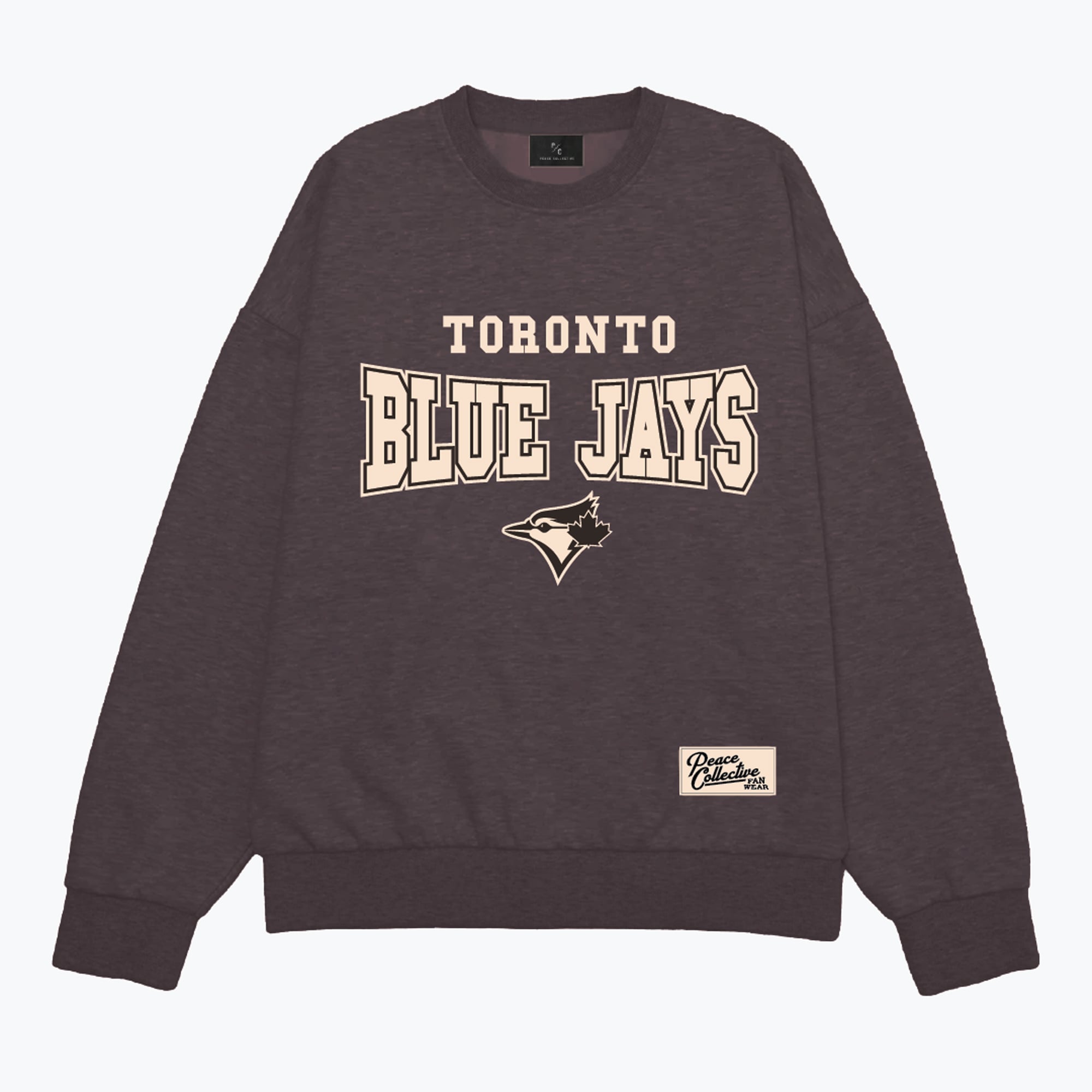 Sweat-shirt unisexe Peace Collective marron Toronto Blue Jays Melange oversize épais