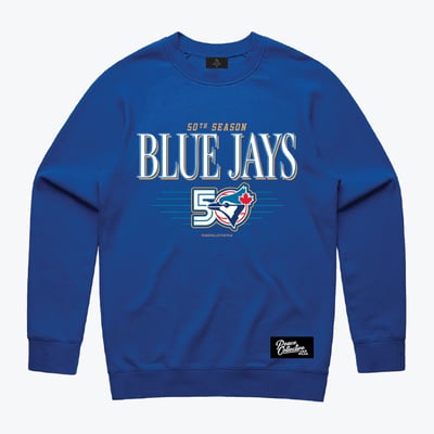 Toronto Blue Jays Peace Collective Unisex 50th Season Sweatshirt - Royal