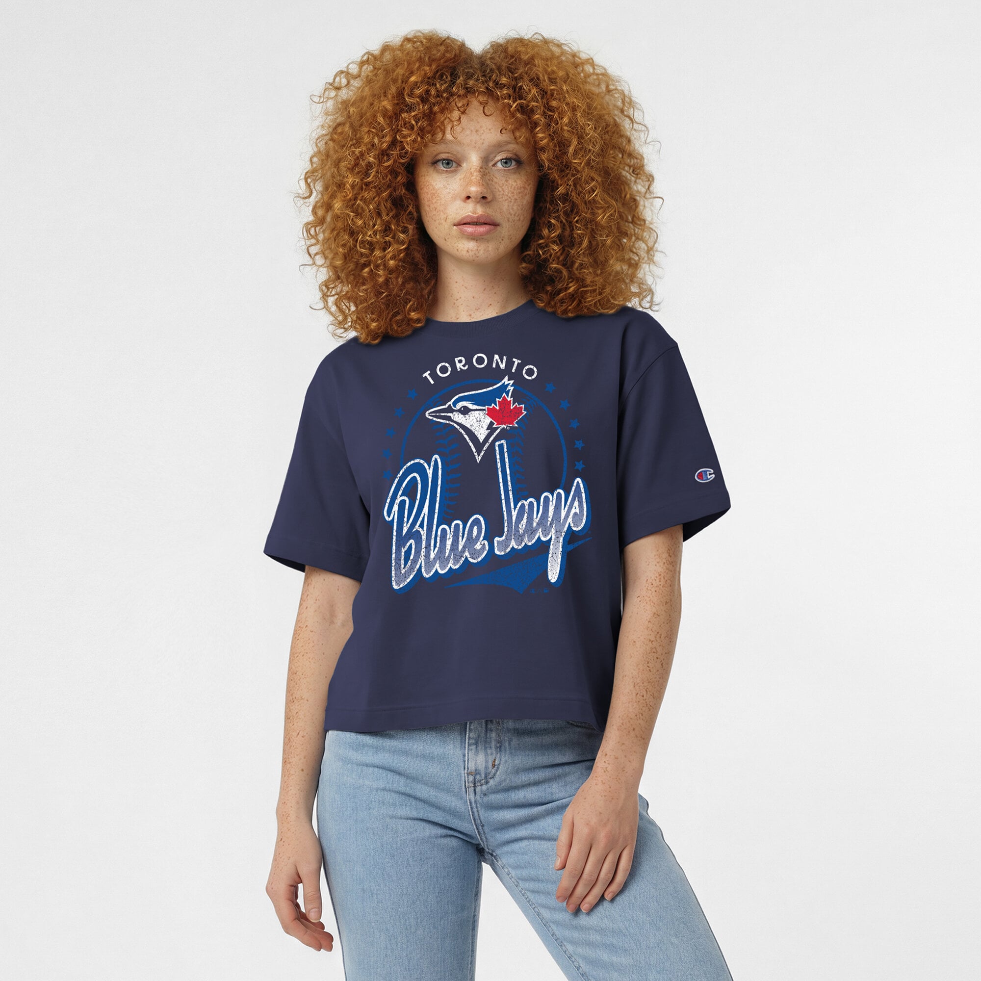 T-shirt Champion bleu marine des Blue Jays de Toronto pour femmes, édition All-Star