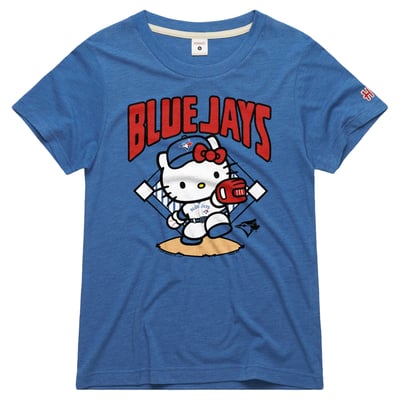 Toronto Blue Jays x Hello Kitty Homage Women's Tri-Blend T-Shirt - Royal