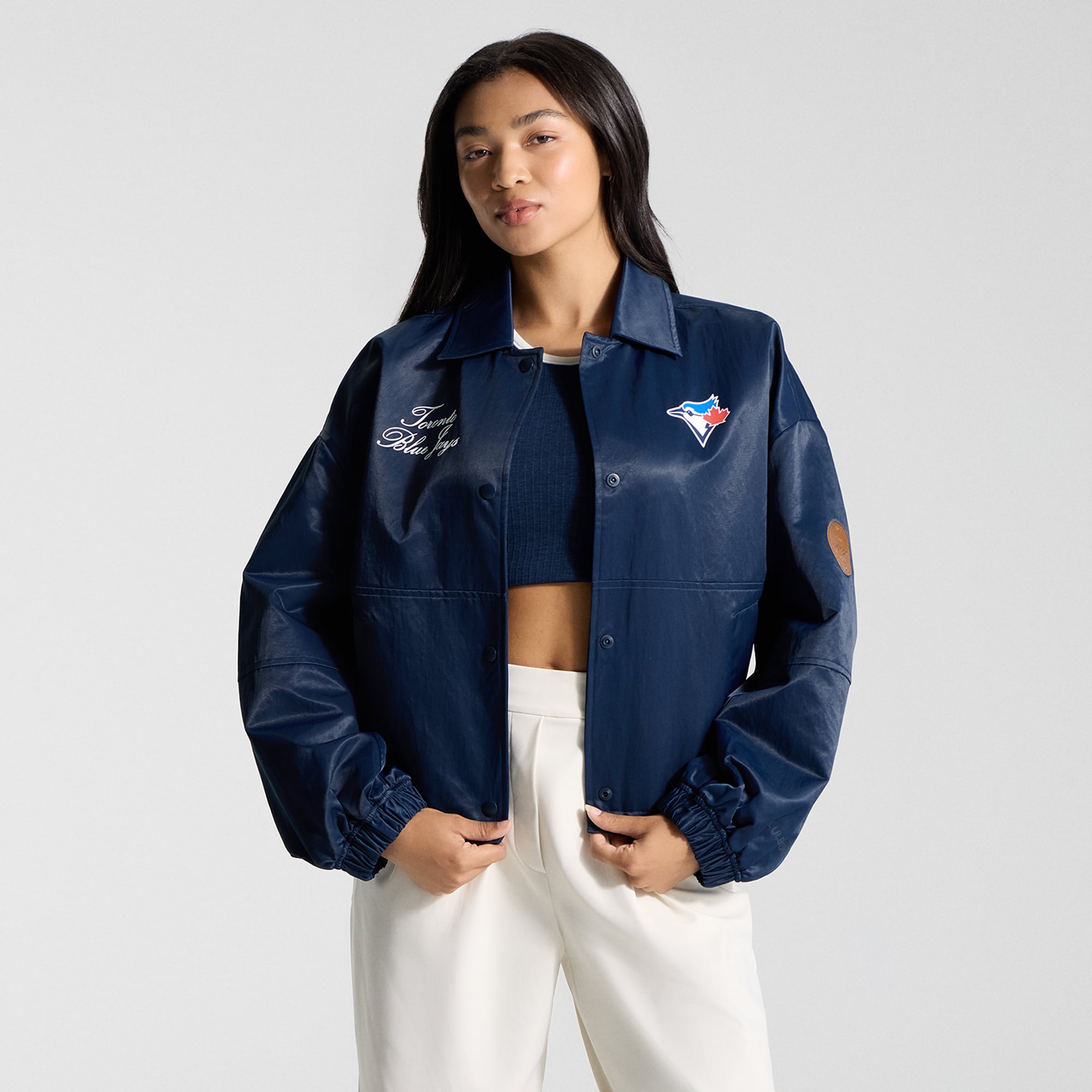 Veste d'entraîneur lululemon True Navy pour femmes, motif Blue Jays de Toronto