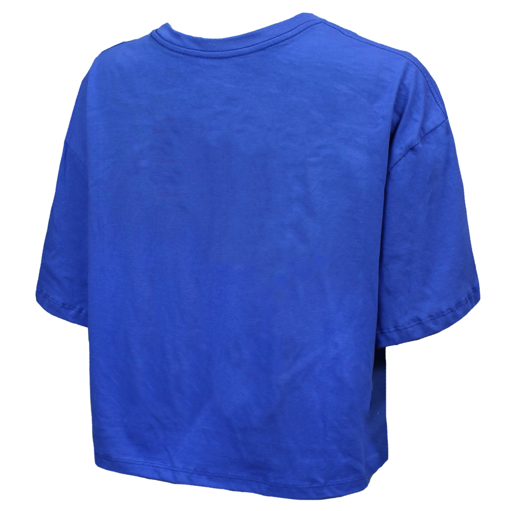 Women's Majestic Threads Royal Toronto Blue Jays 2025 American League Champions Take Us Out Boxy Crop T-Shirt