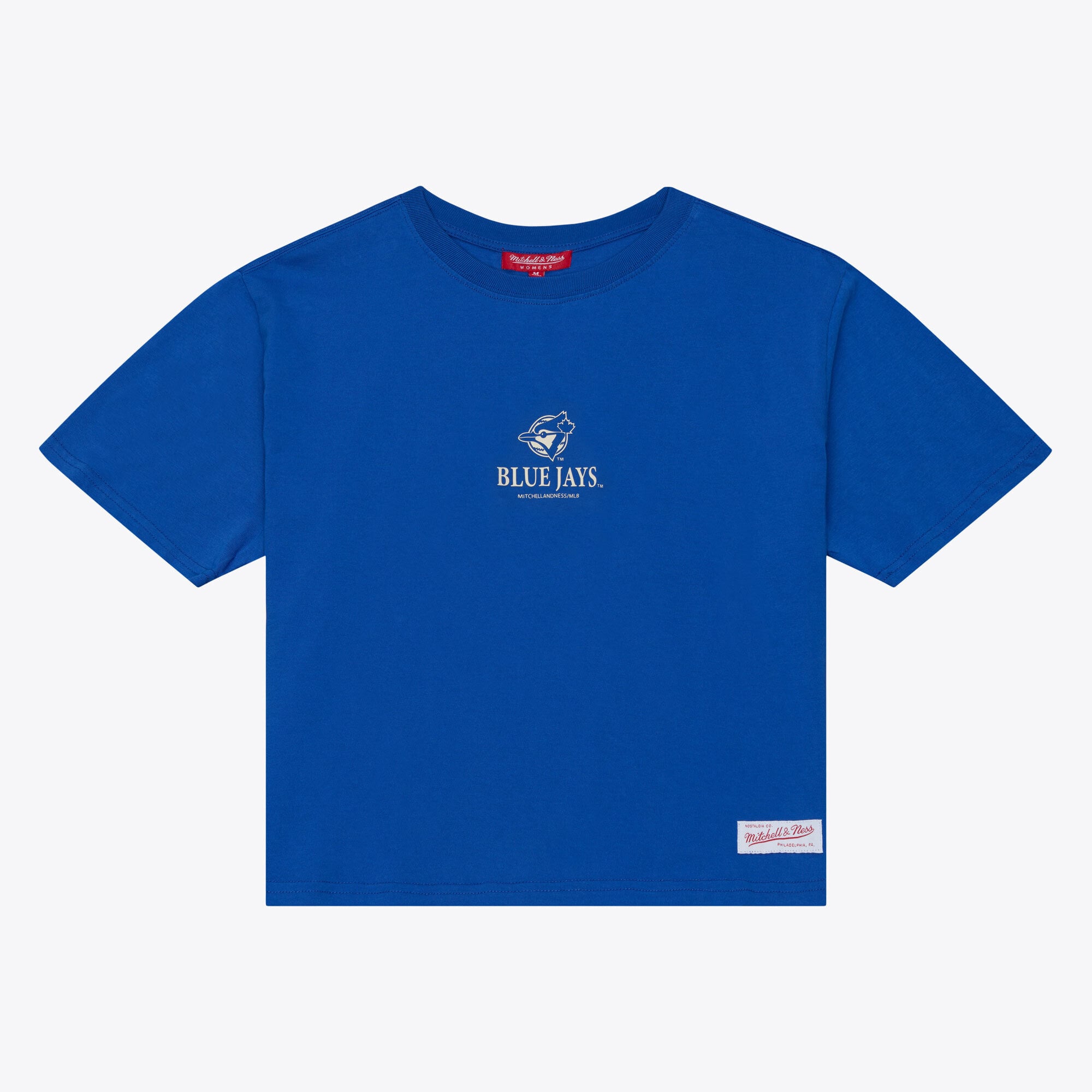 T-shirt court à manches carrées Mitchell & Ness Royal Toronto Blue Jays pour femmes
