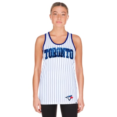 Débardeur à paillettes pour femme Toronto Blue Jays New Era - Blanc