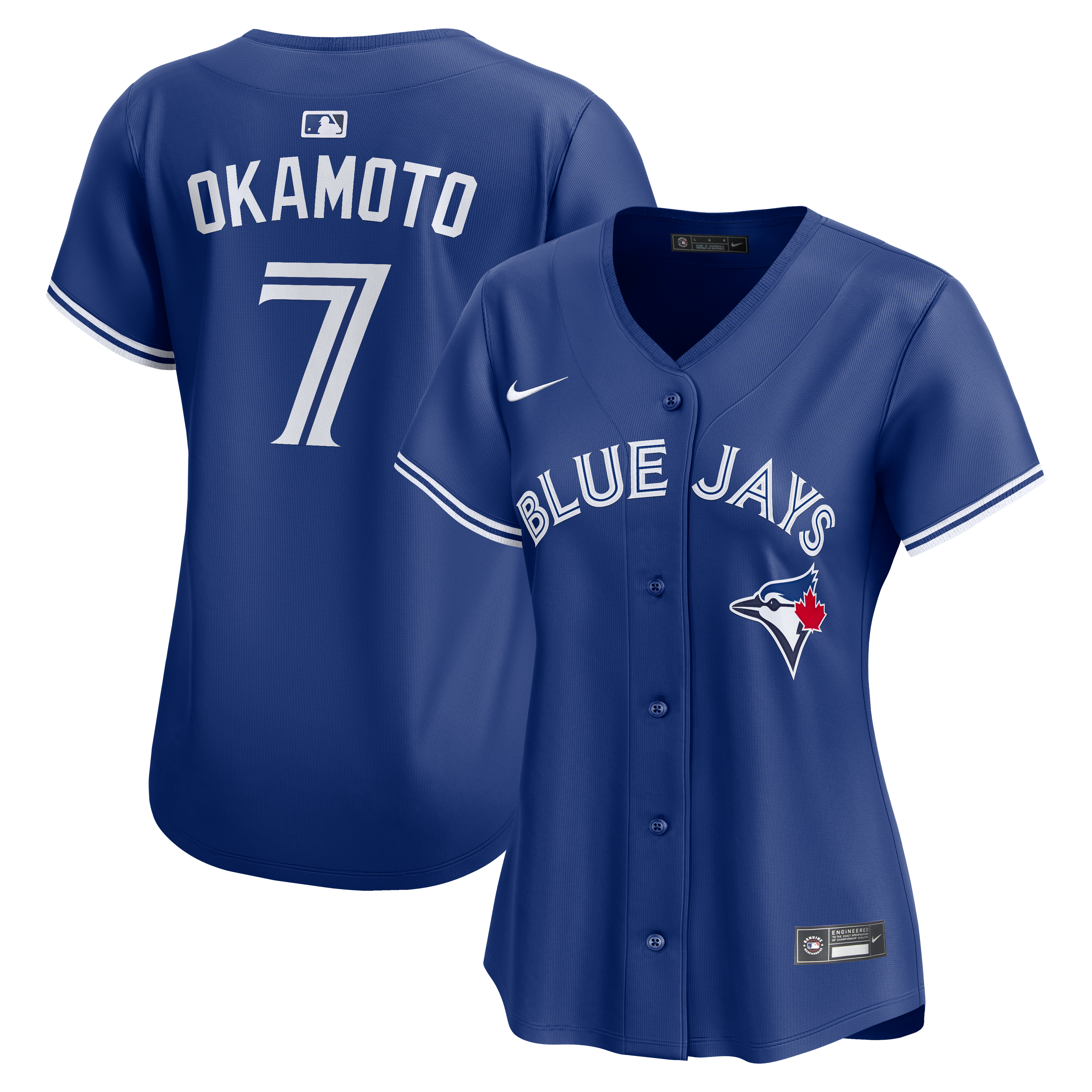 Maillot domicile Nike Kazuma Okamoto blanc des Blue Jays de Toronto (édition limitée) pour femmes