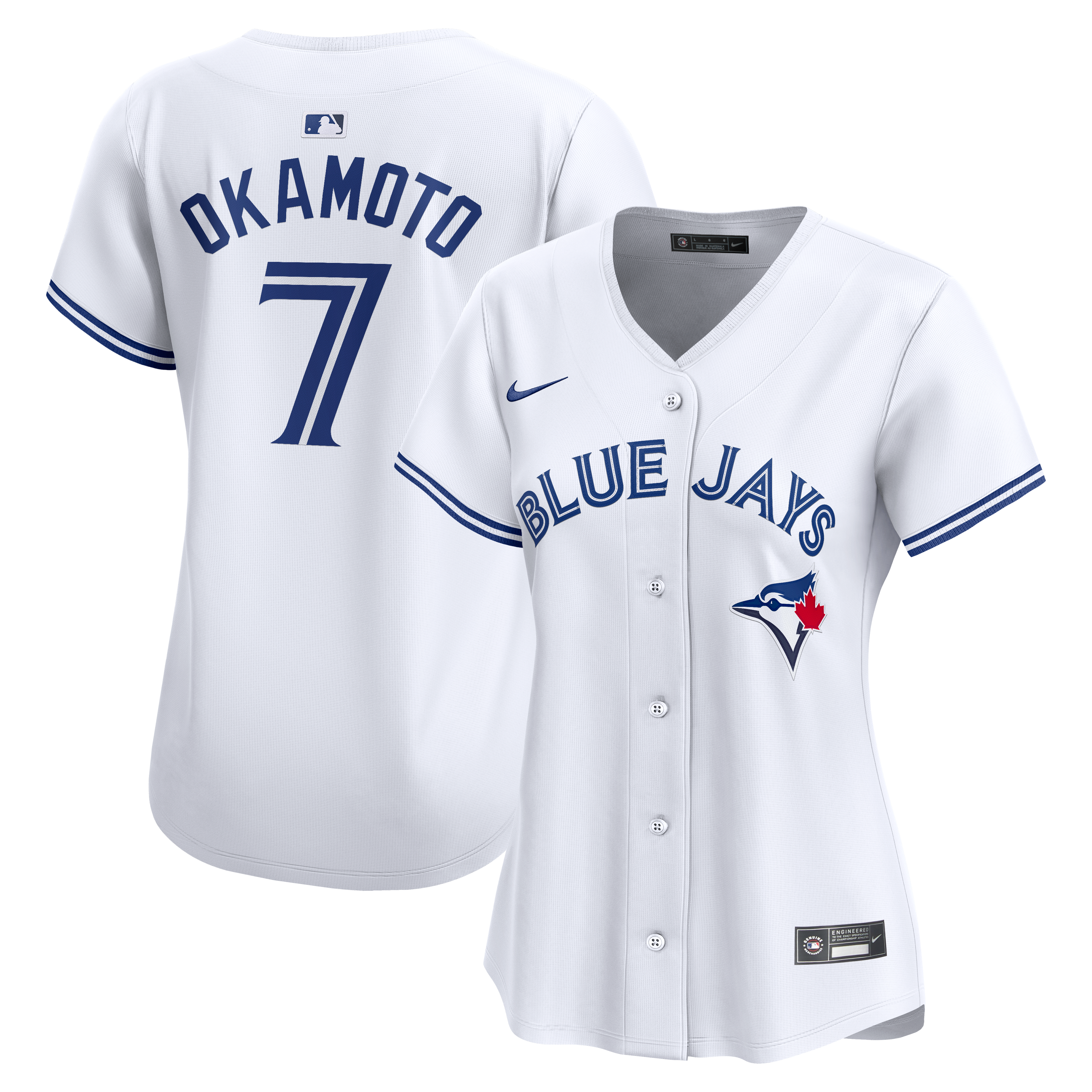 Women's Nike Kazuma Okamoto White Toronto Blue Jays Home Limited Jersey