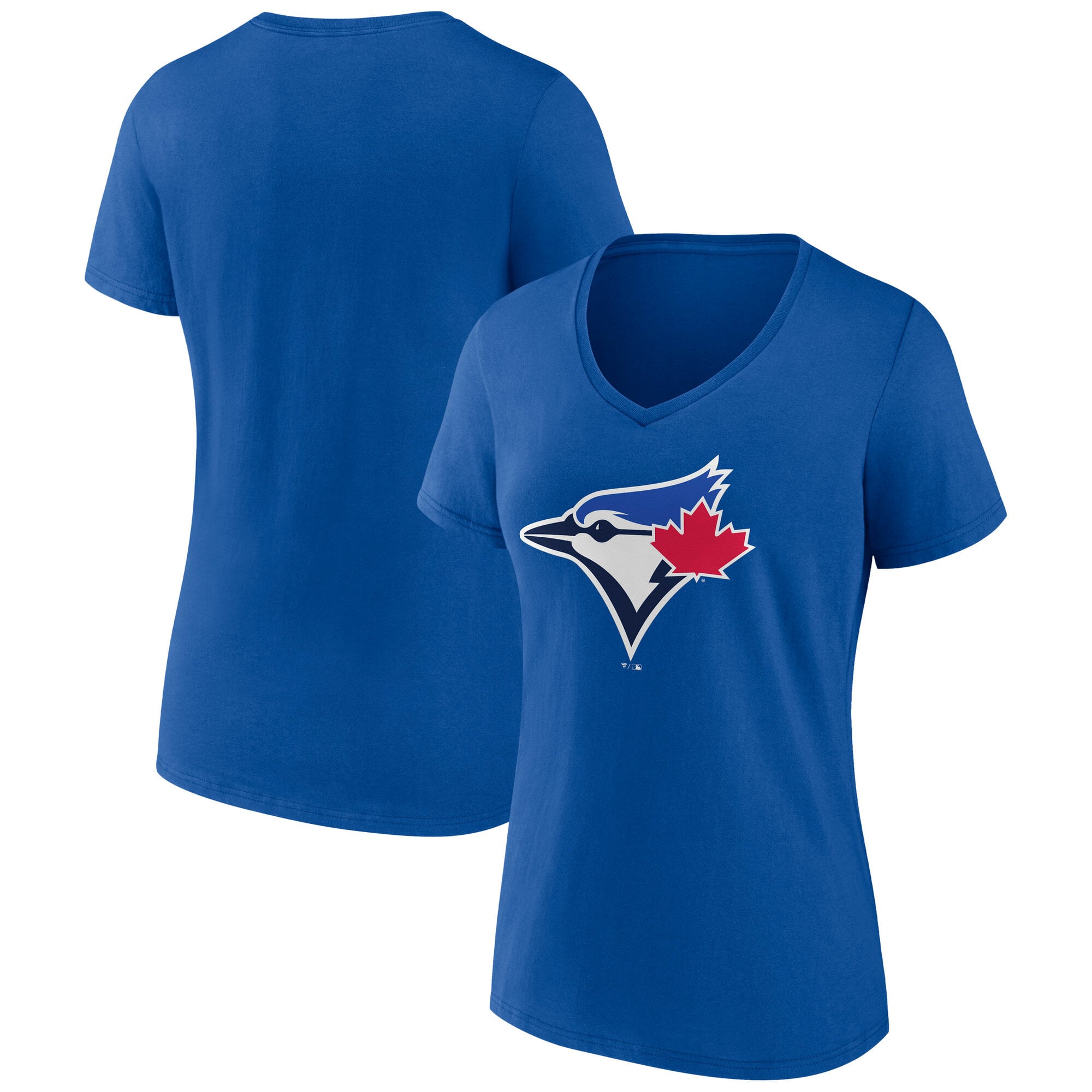 Women's  Royal Toronto Blue Jays Official Logo V-Neck T-Shirt
