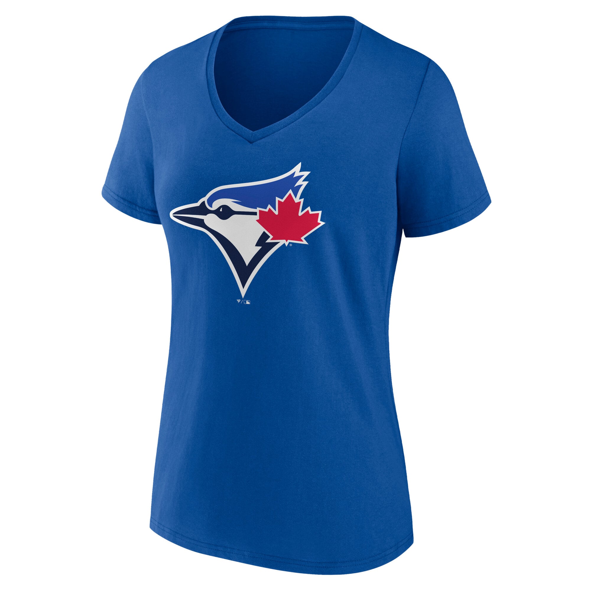Women's  Royal Toronto Blue Jays Official Logo V-Neck T-Shirt