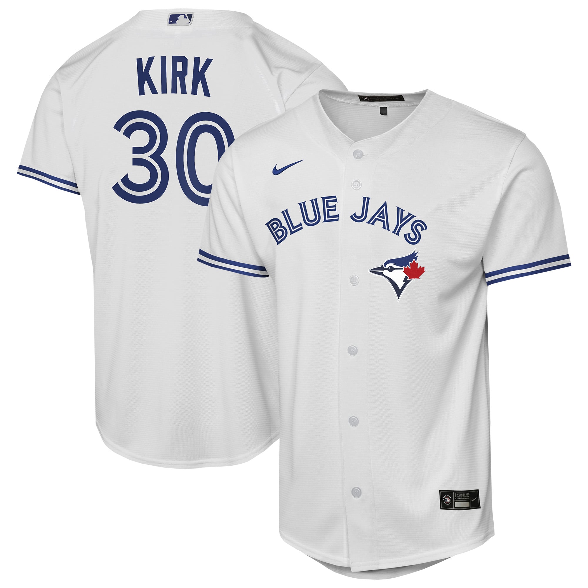 Maillot réplique domicile Nike Alejandro Kirk blanc des Blue Jays de Toronto pour jeunes