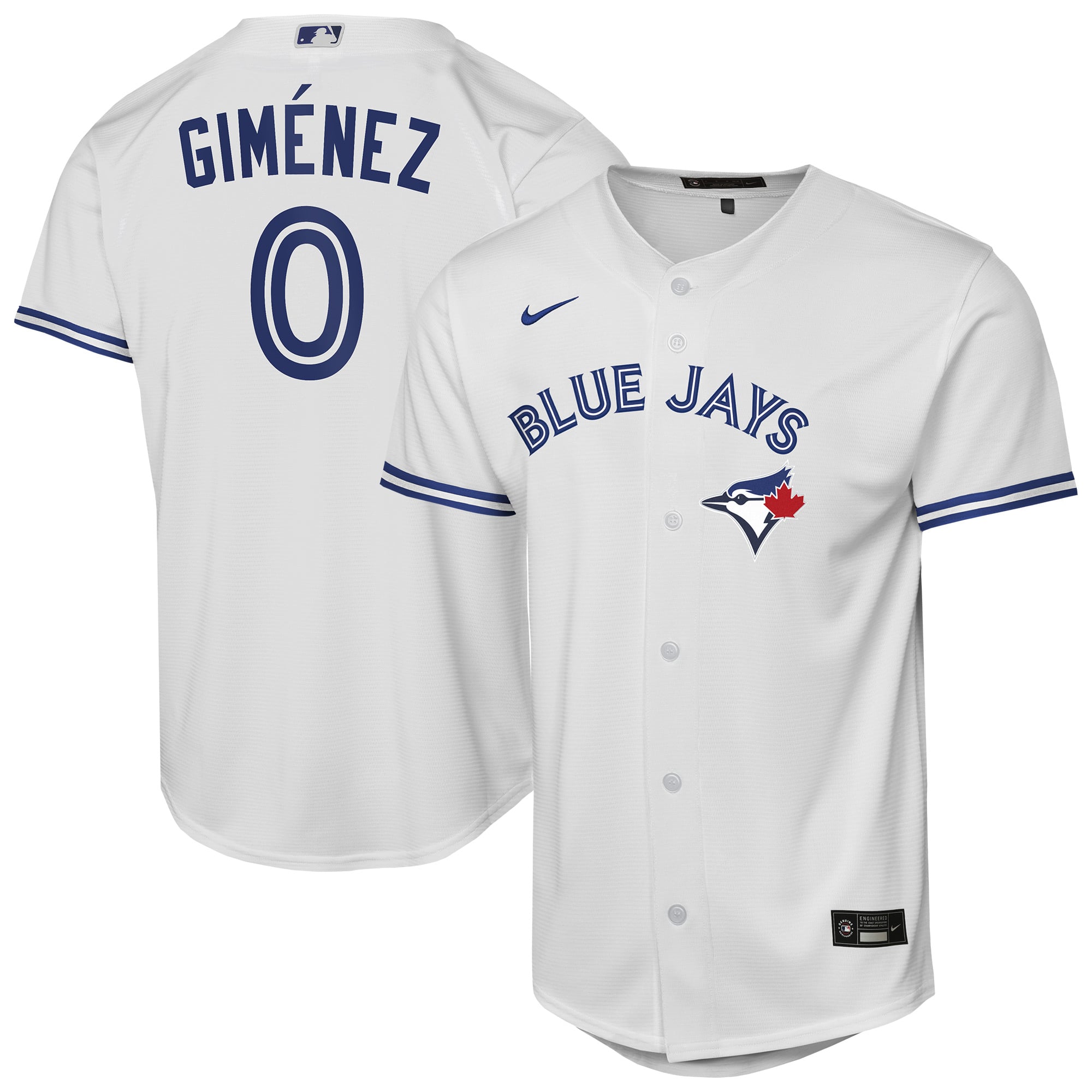 Maillot réplique domicile Nike Andrés Giménez blanc des Blue Jays de Toronto pour jeunes